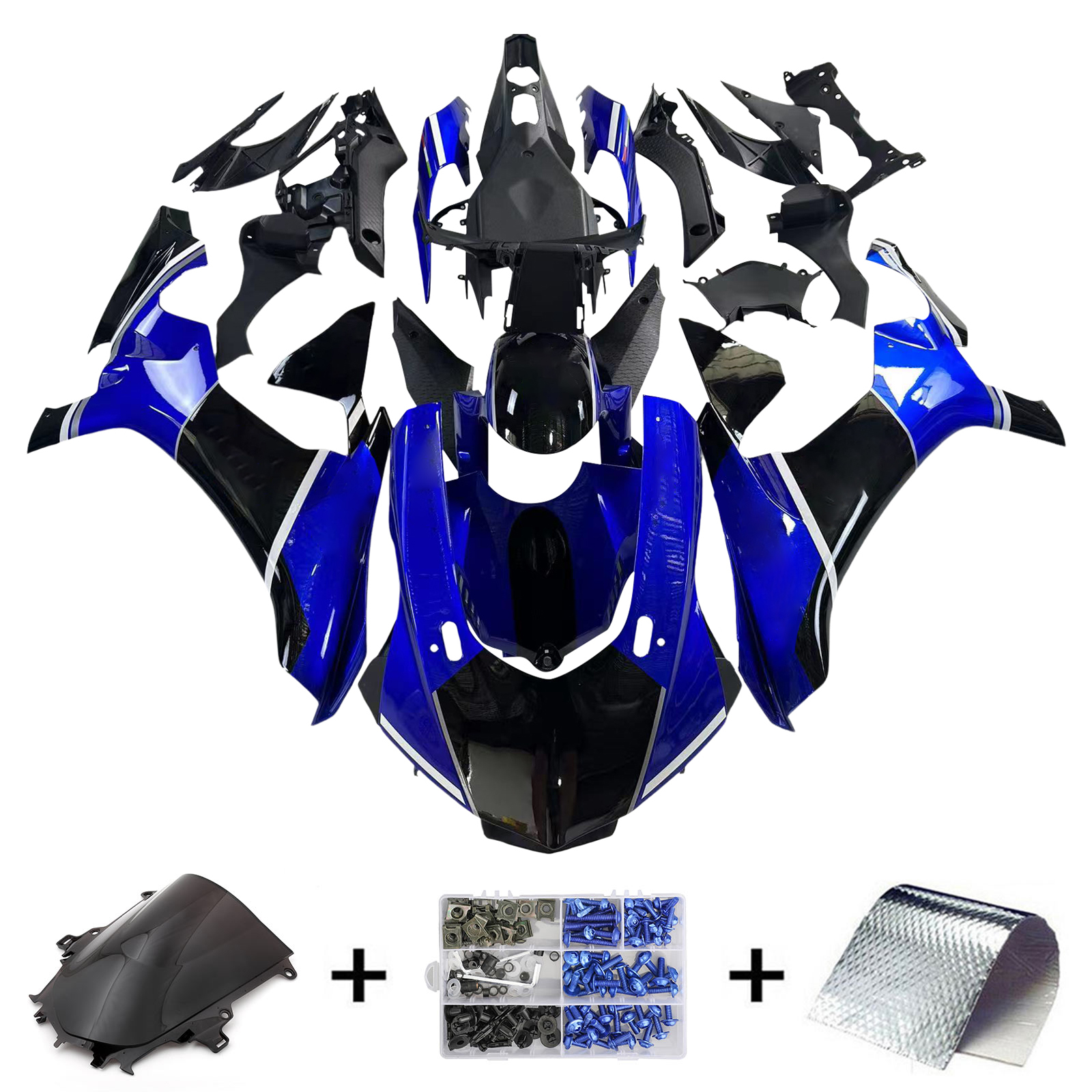 2015-2019 Yamaha YZF 1000 R1 Amotopart Injection Fairing Kit Bodywork Plastic ABS #113