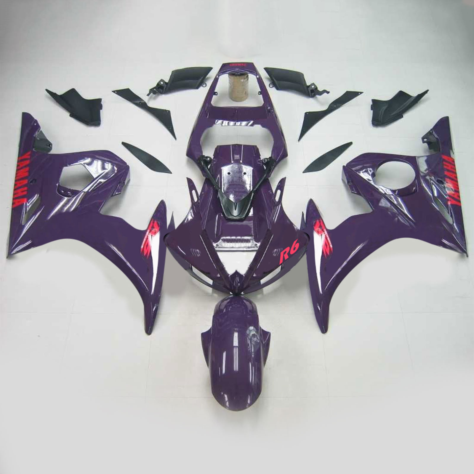 2005 Yamaha YZF 600 R6 Injection Fairing Kit Bodywork Plastic ABS #123 Amotopart Fairing