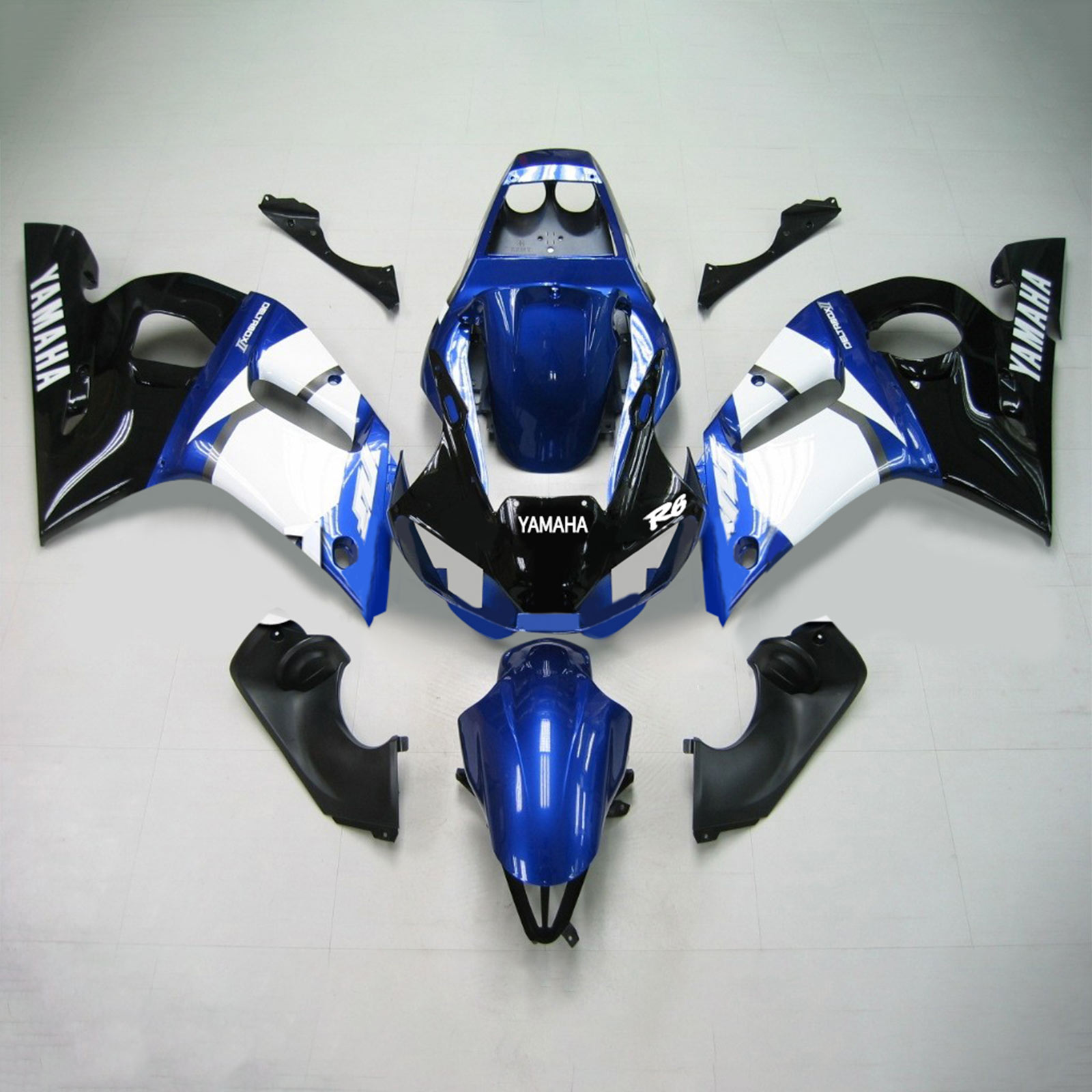 1998-2002 Yamaha YZF 600 R6 Injection Fairing Kit Bodywork Plastic ABS #126 Amotopart Fairing