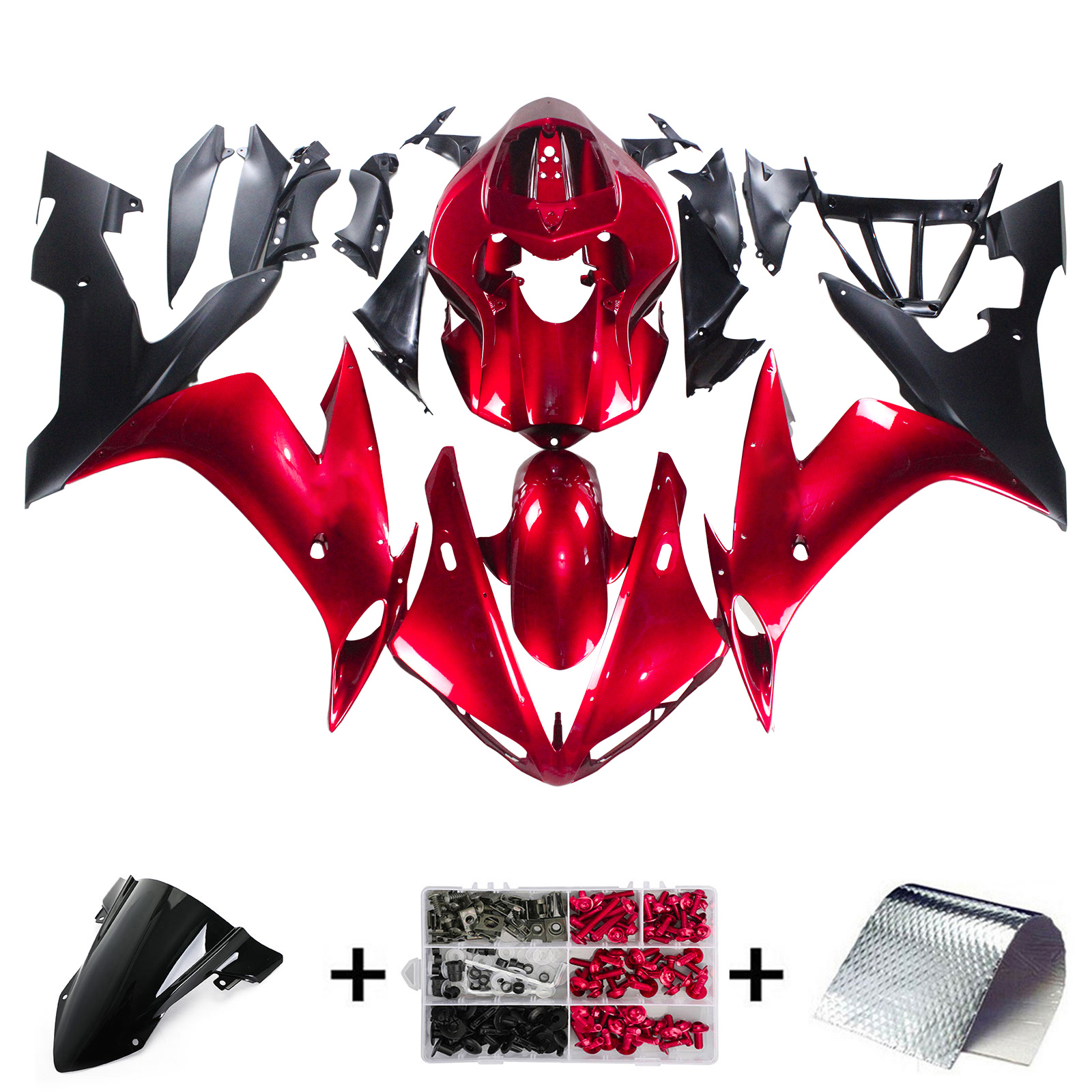 2004-2006 Yamaha YZF 1000 R1 Amotopart Injection Fairing Kit Bodywork Plastic ABS #104