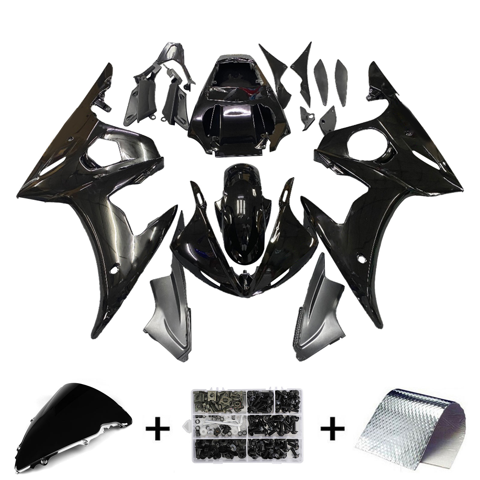 2003-2004 Yamaha YZF 600 R6 2006-2009 R6S Amotopart Injection Fairing Kit Bodywork Plastic ABS #140