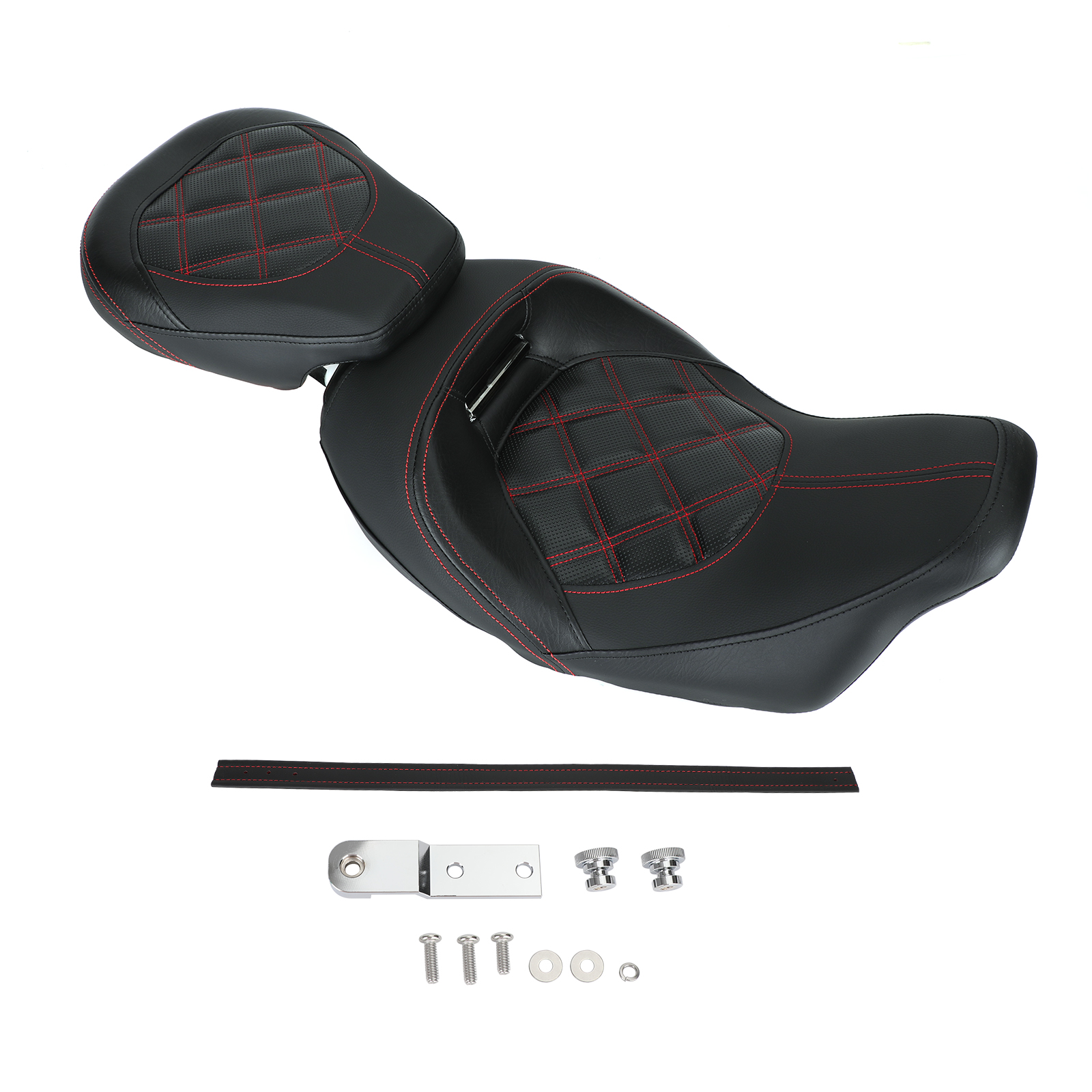 Driver Passenger Seat Red Fit For Harley Cvo Touring Road Glide Fltr 09-21 20 Generic