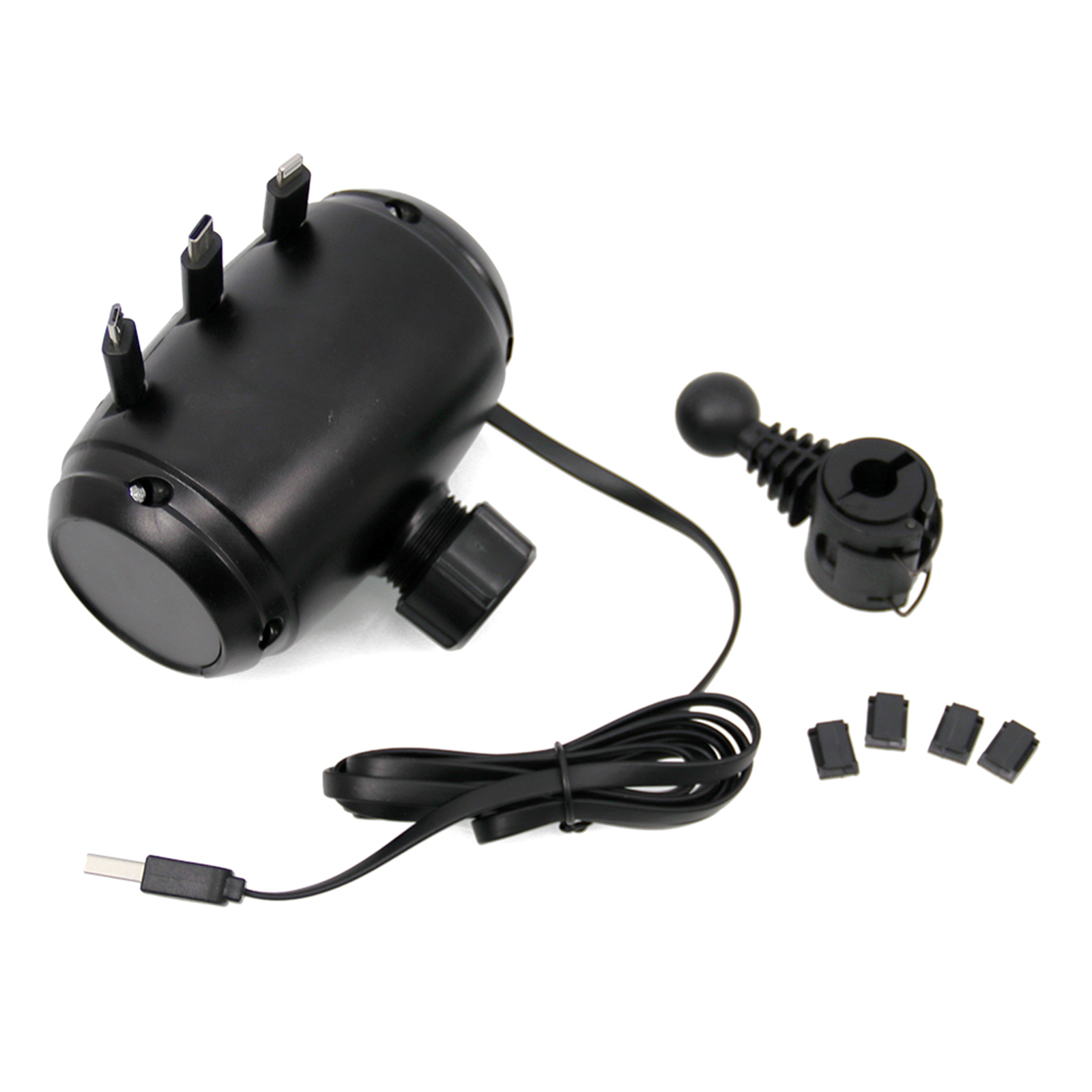 3-in-1 Retractable Car Backseat Charging Station Box for iPhone/Samsung/Android