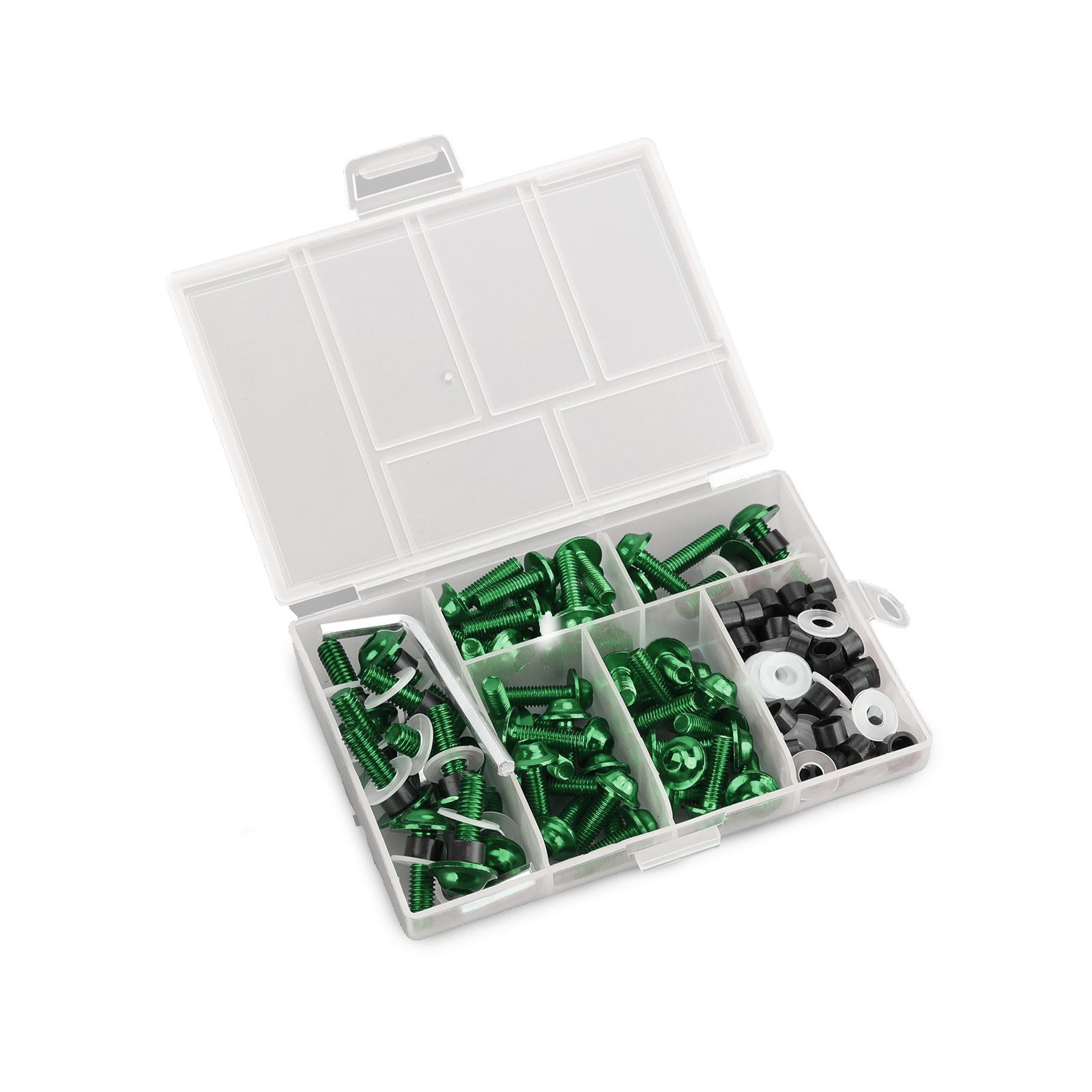 158x Motorcycle Sportbike Windscreen Fairing Bolt Kit Fastener Clip Screw Green Generic