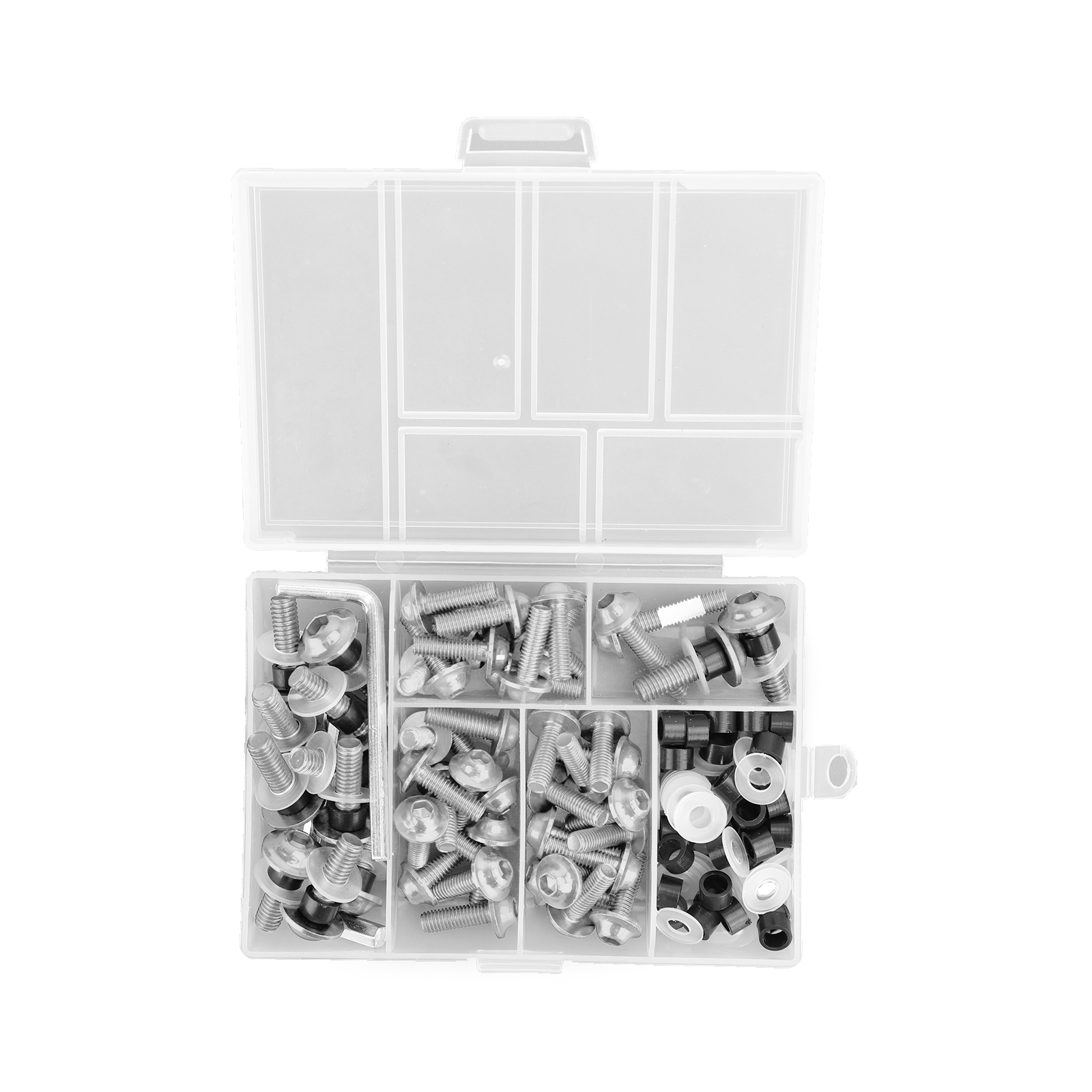 158x Motorcycle Sportbike Windscreen Fairing Bolt Kit Fastener Clip Screw Silver Generic