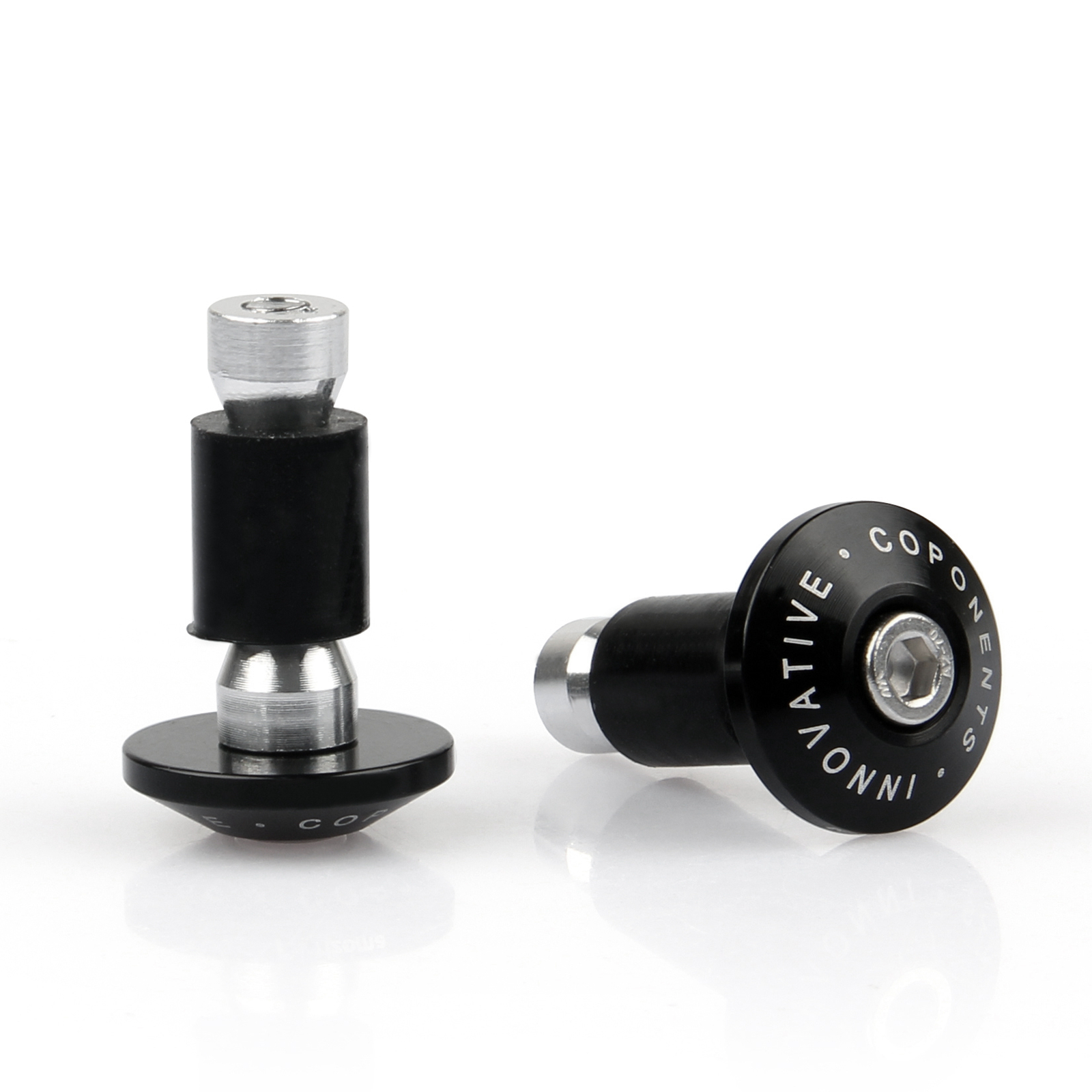 Universal Motorcycle Street Bike 7/8" Handlebar Grips Bar End Plugs Black Generic