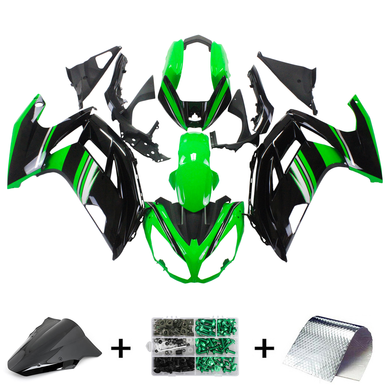 2012-2016 Kawasaki ER6F Ninja650 Amotopart Injection Fairing Kit Bodywork Plastic ABS #103