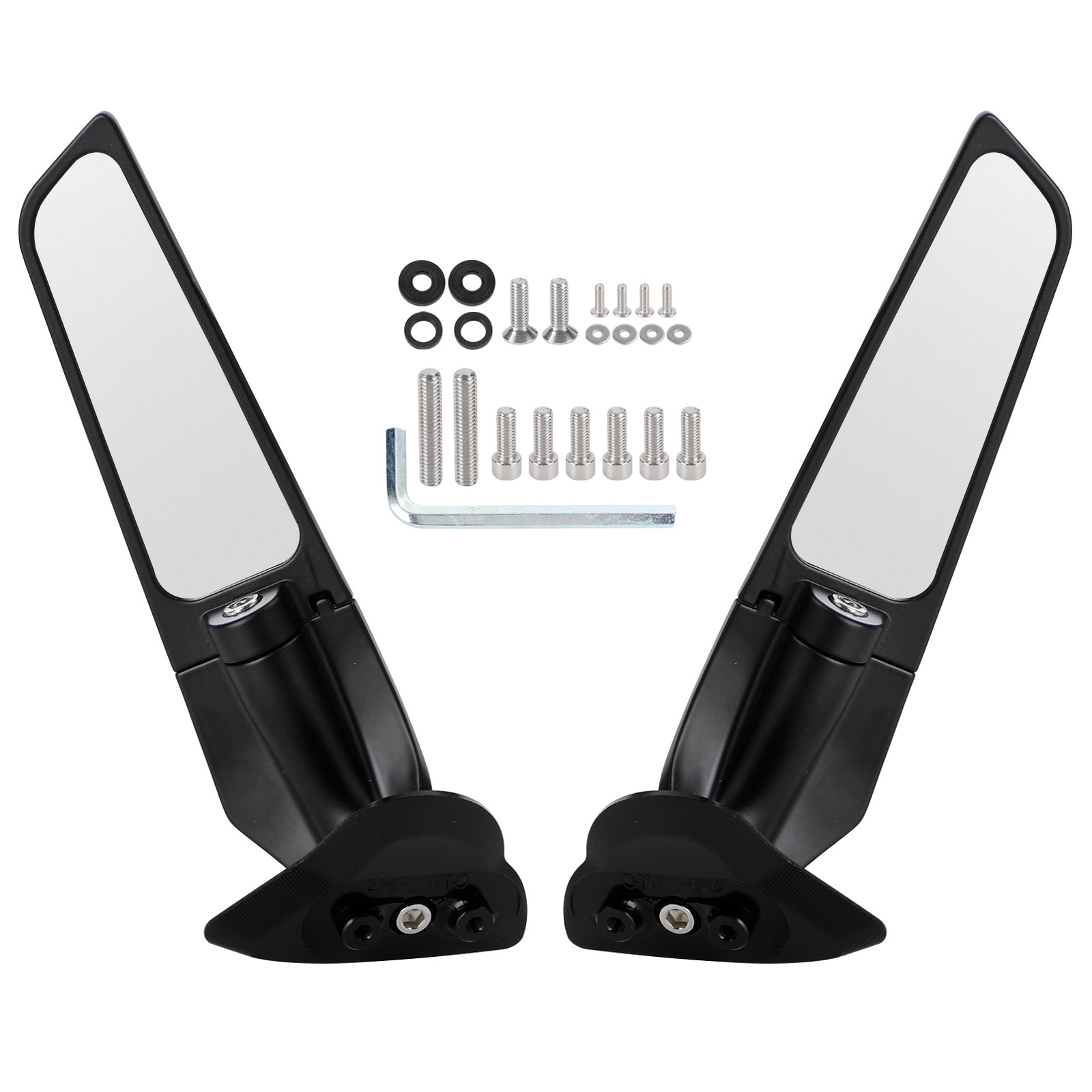 Wing Fin Spoiler Side Rearview Mirrors For Yamaha YZF R6 R7 2017-2022 2021 Generic