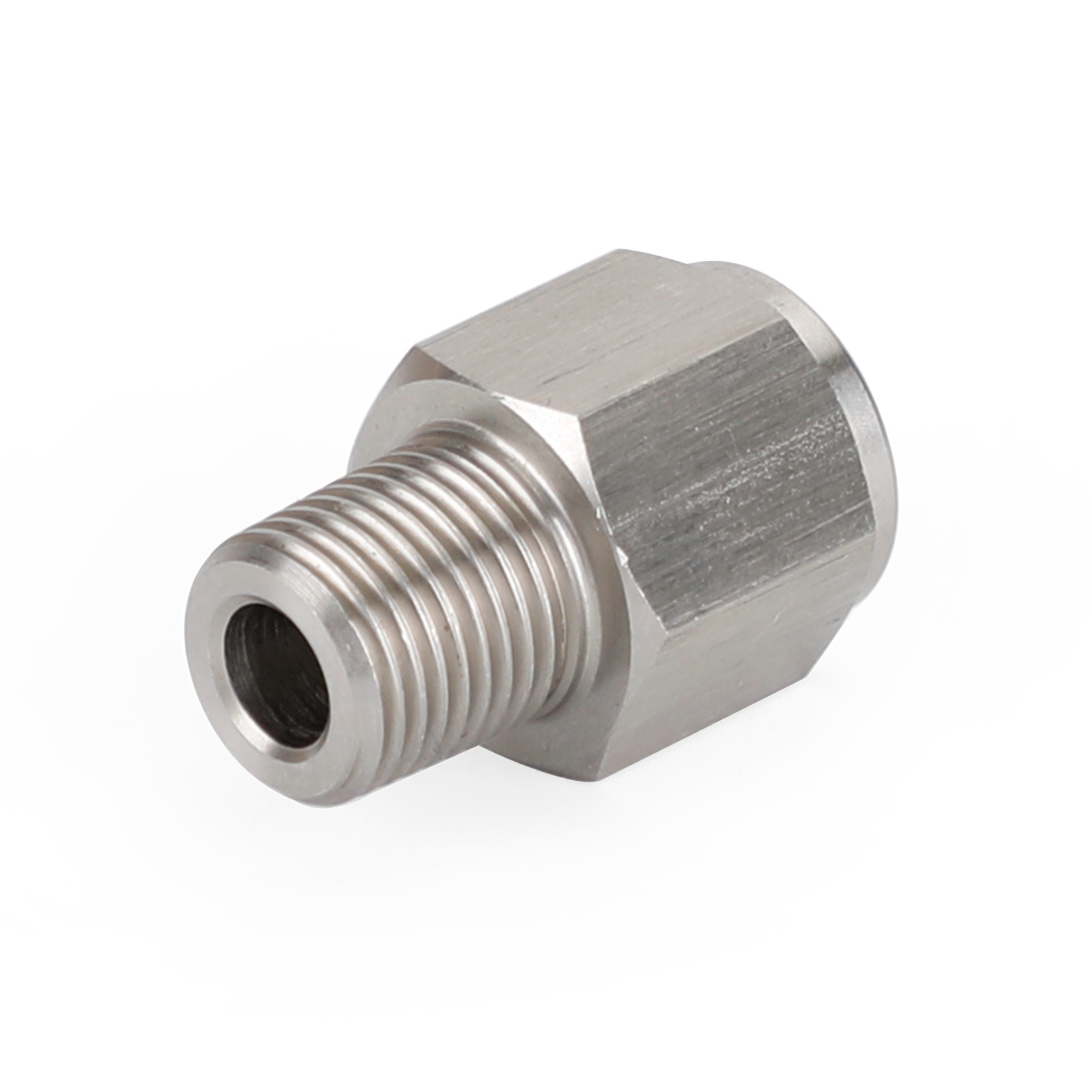 1/8" NPT Male to M10x1.0 Female Stainless Steel Oil Pressure Gauge Adapter Generic