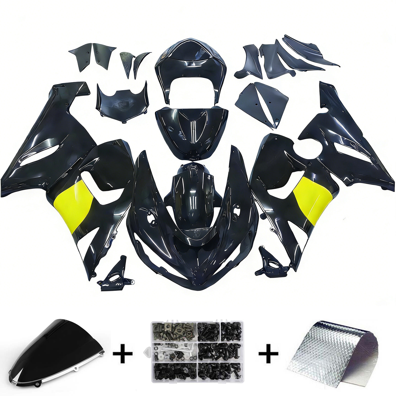 2005-2006 Kawasaki ZX6R 636 Injection Amotopart Fairing Kit Bodywork Plastic ABS #144
