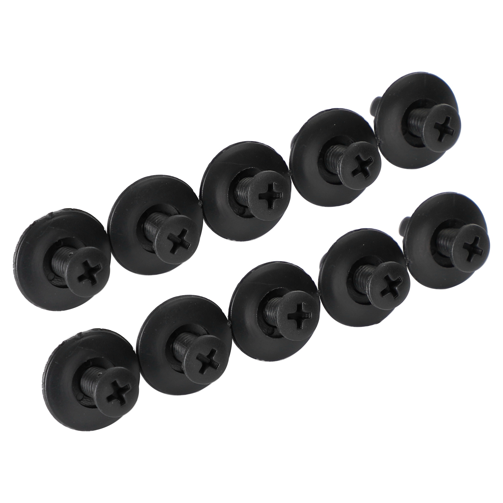 10pcs Fairing Panel Bolt Clip 8mm Plastic Screw Rivets Clips Black For Honda Generic
