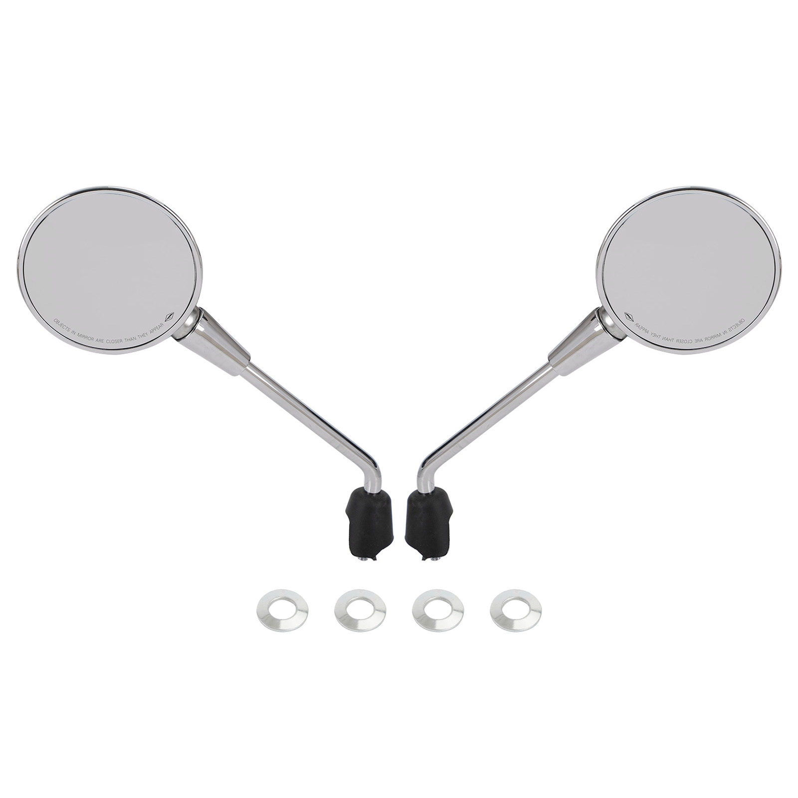Left & Right Rearview Mirror Chrome For Vespa Primavera 50 125 150 2014-2022 Generic