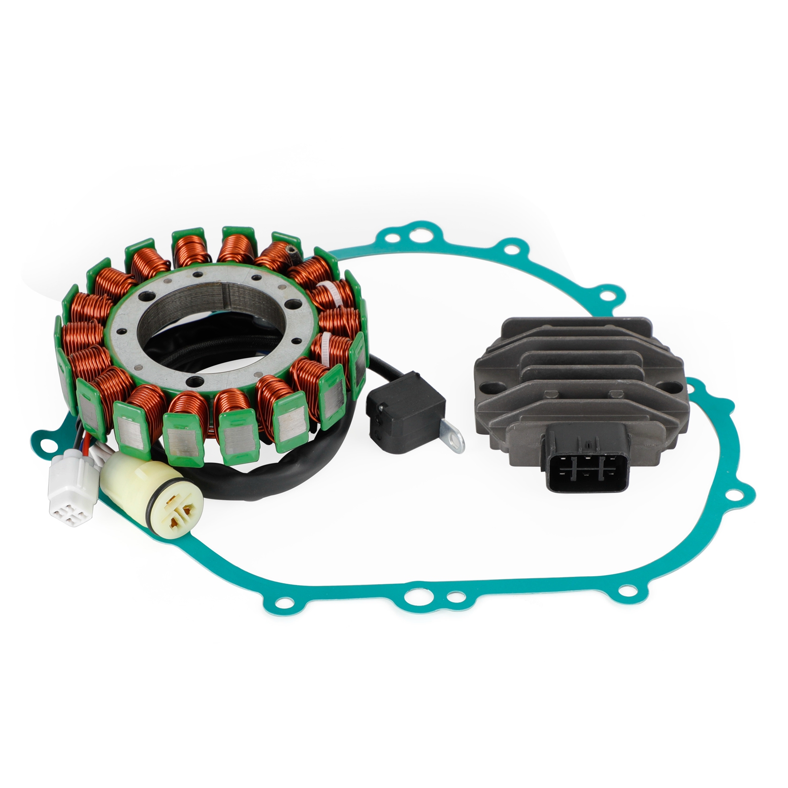 Magneto Stator + Voltage Rectifier + Gasket For Yamaha YFM350 Grizzly 350 07-17 Generic