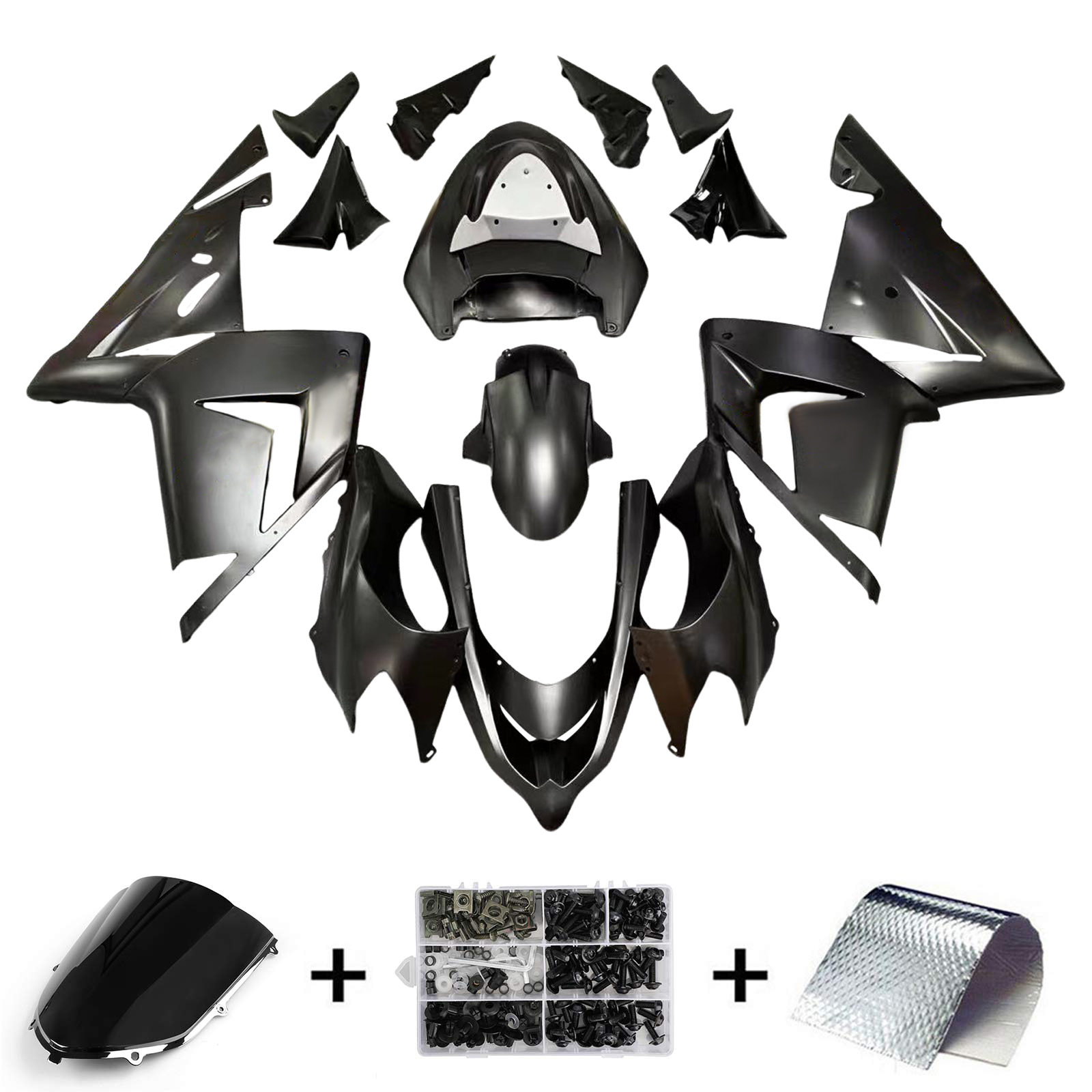 2004-2005 Kawasaki ZX10R Amotopart Injection Fairing Kit Bodywork Plastic ABS #123