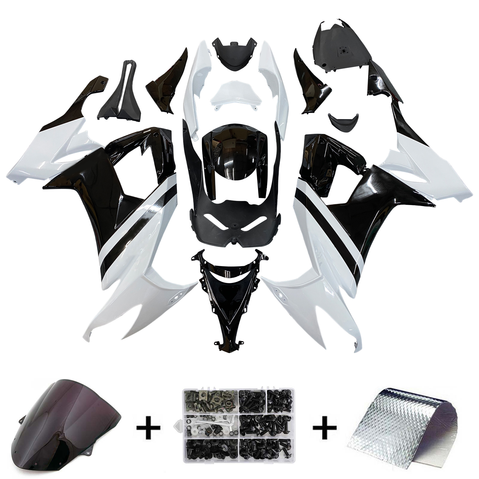 2008-2010 Kawasaki ZX10R Amotopart Injection Fairing Kit Bodywork Plastic ABS #104