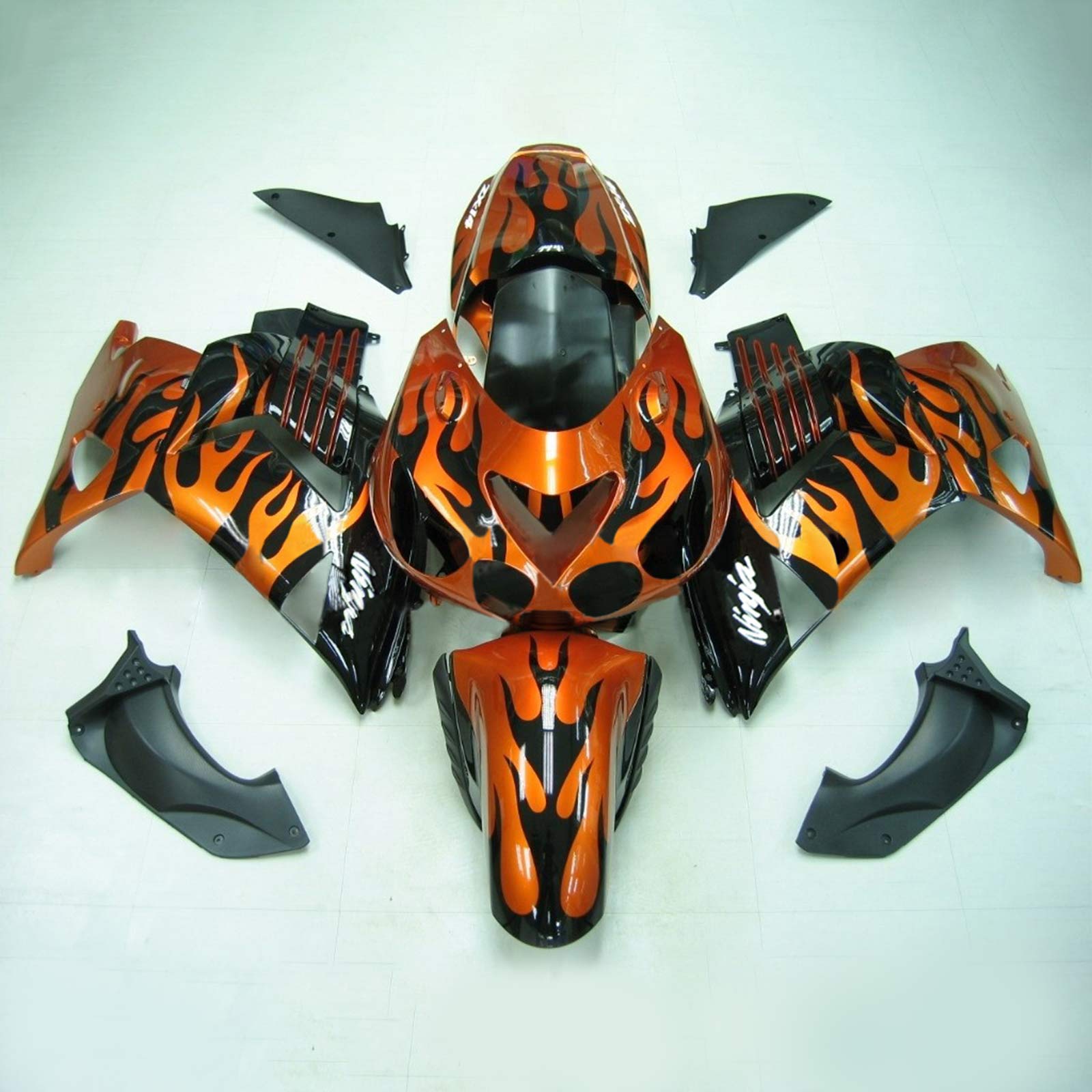 2006-2011 Kawasaki ZX14R Amotopart Injection Fairing Kit Bodywork Plastic ABS #111