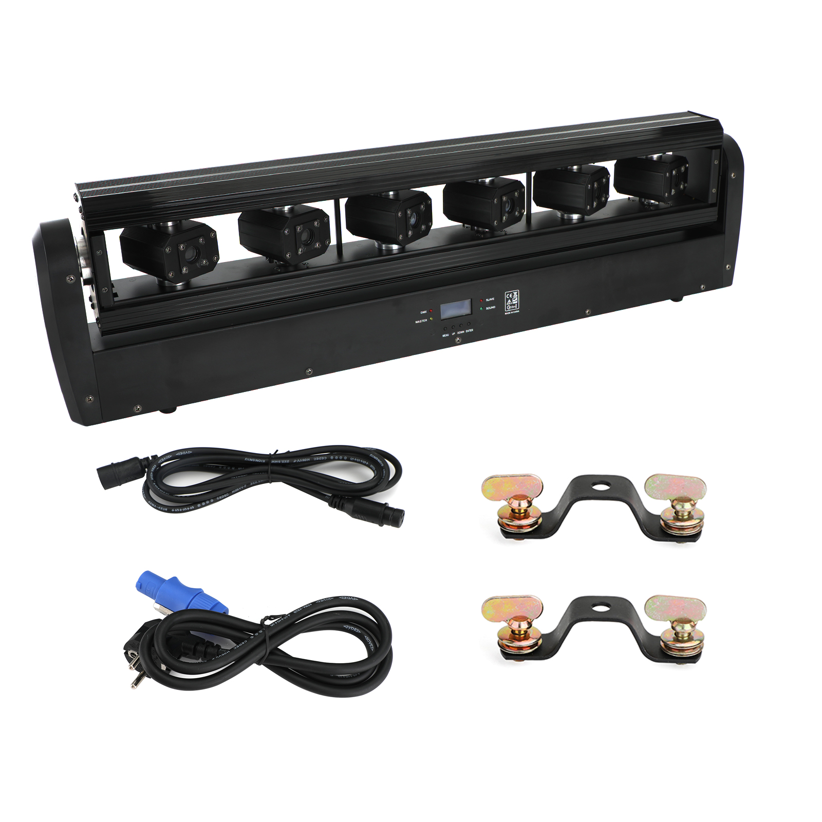 Red RGB 6 Eyes Stage Moving Head Laser Bar  DMX512 DJ Party Club Laser Light Generic