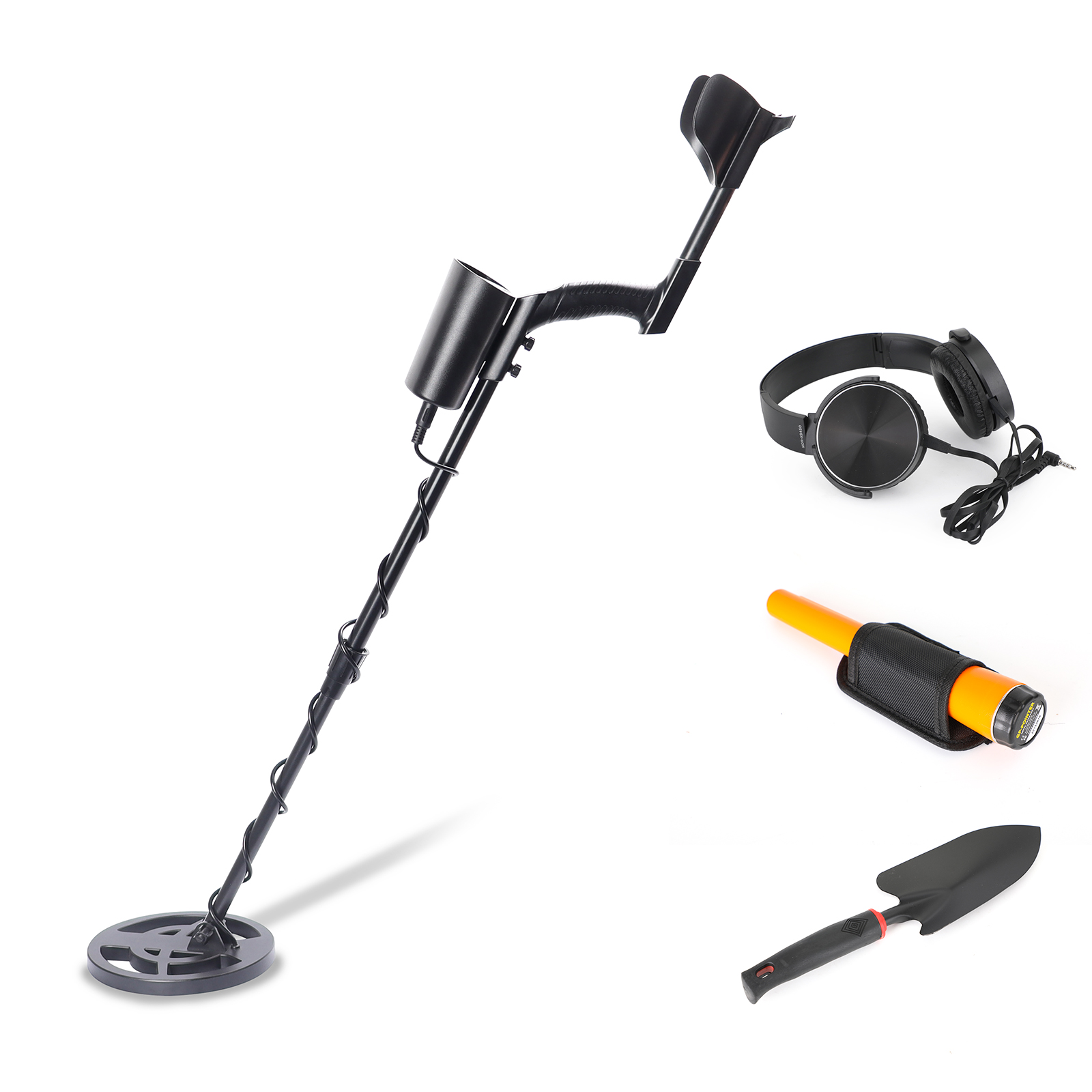 GT610G Blue Metal Detector Shovel Headphone Pinpointer 7.8" Big Search Coil Kits Generic