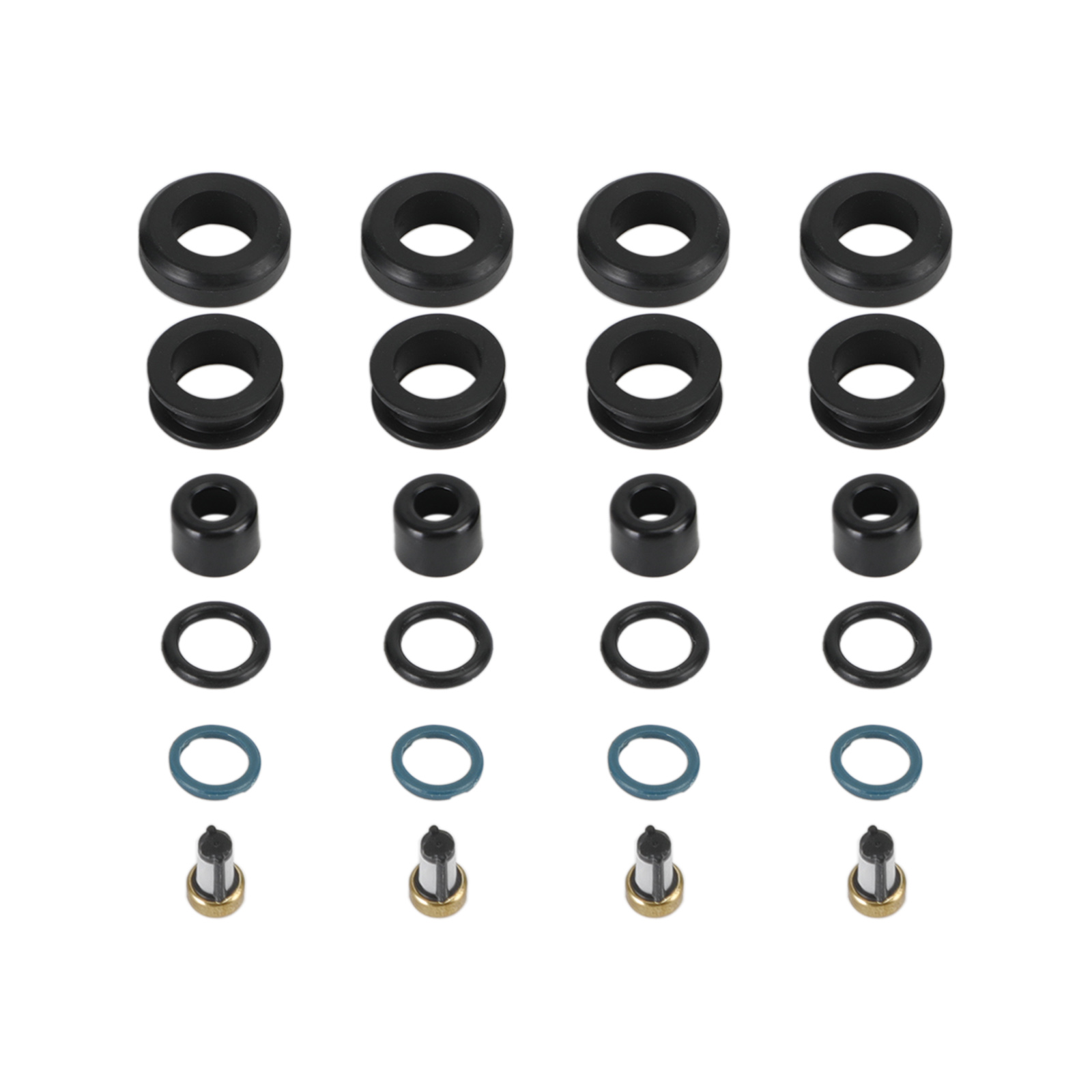 4PCS Fuel Injectors Repair Seal Kit 1001-87F90 fit Toyota Corolla 1.8L fit Lotus Generic