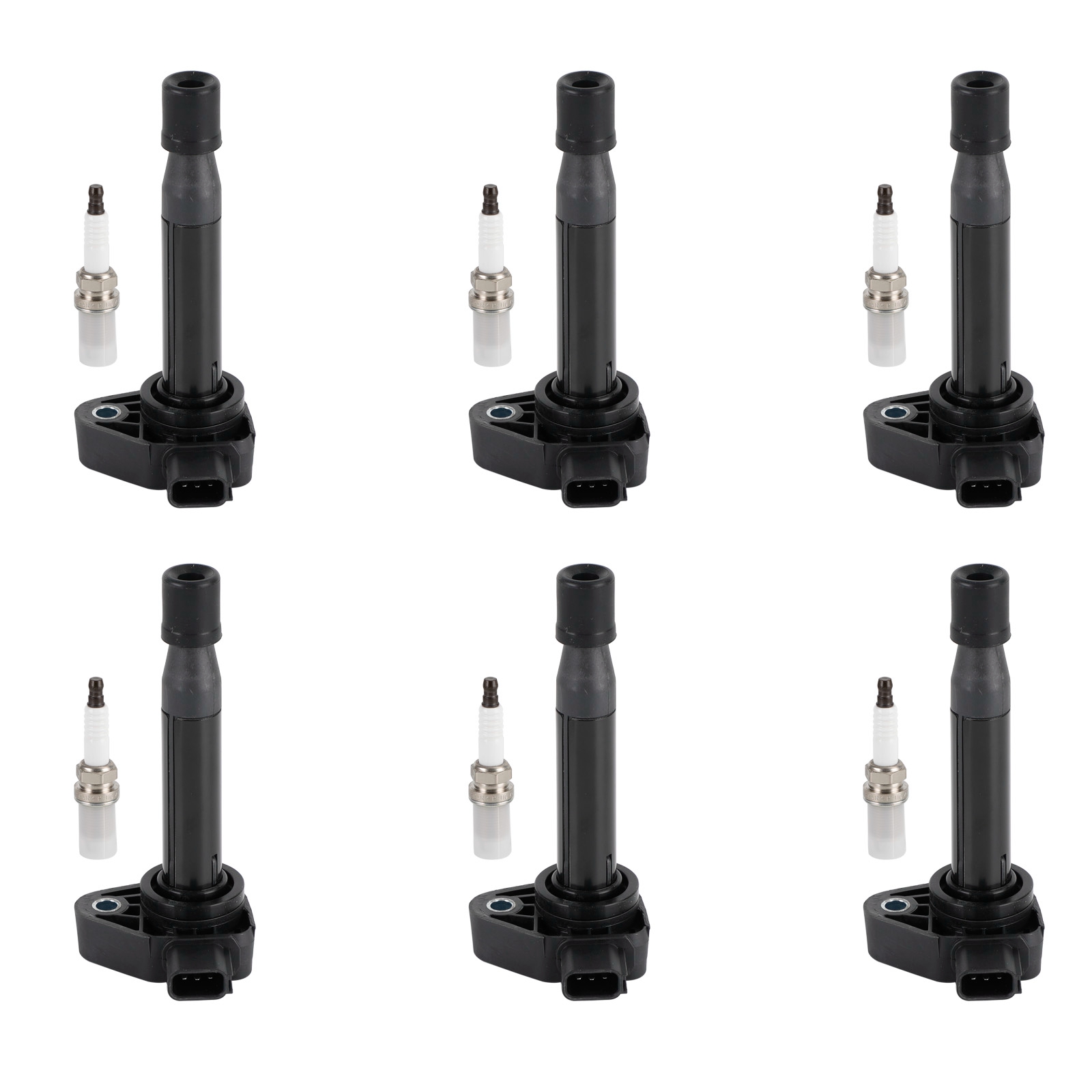 6X Ignition Coils+6X Spark Plugs Set UF242 For Honda Odyssey 3.5L 1999-2007 Generic