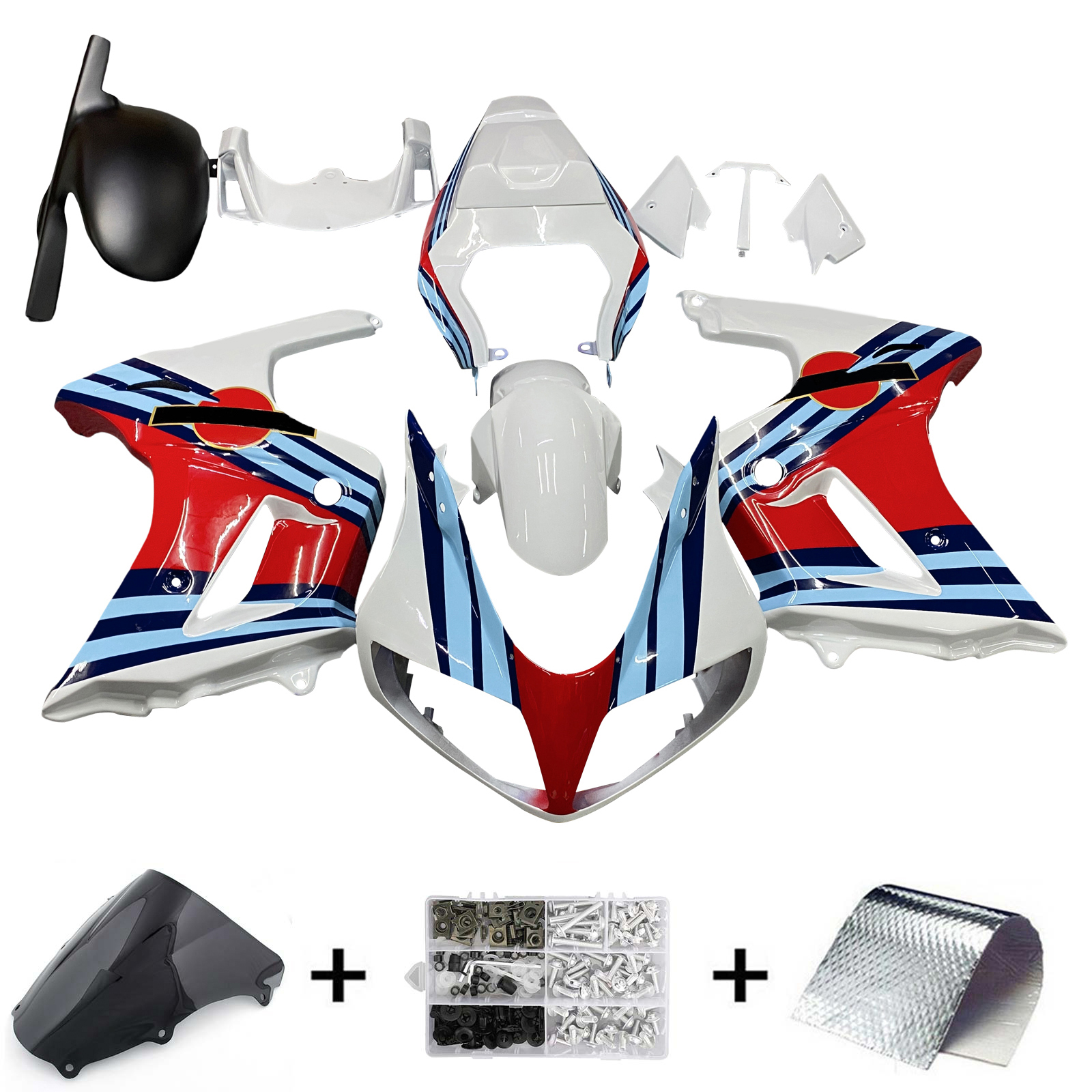 2003-2011 Suzuki SV650 Amotopart Injection Fairing Kit Bodywork Plastic ABS #102