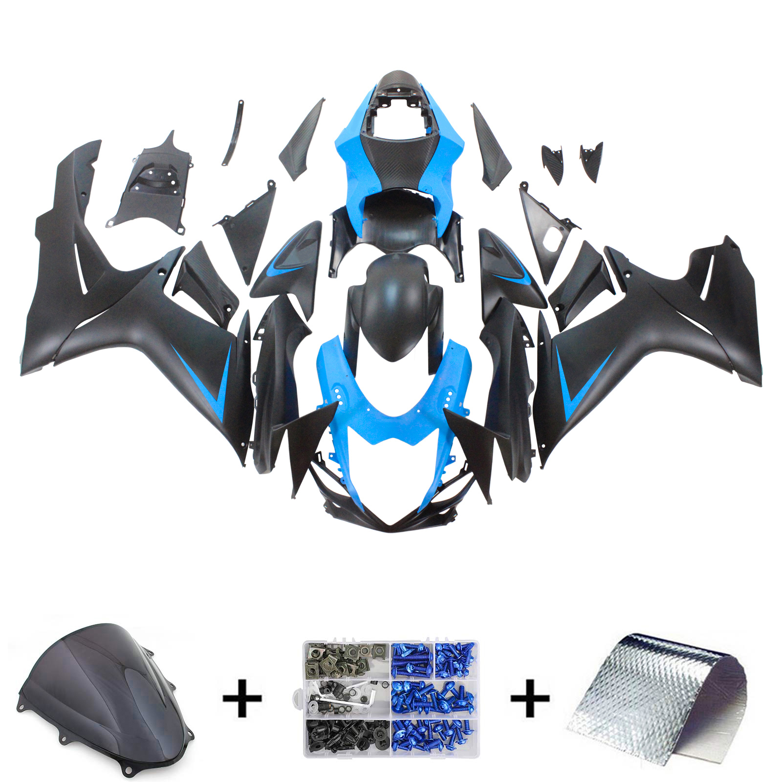 2011-2023 Suzuki GSXR 600/750 K11 Amotopart Injection Fairing Kit Bodywork Plastic ABS #140