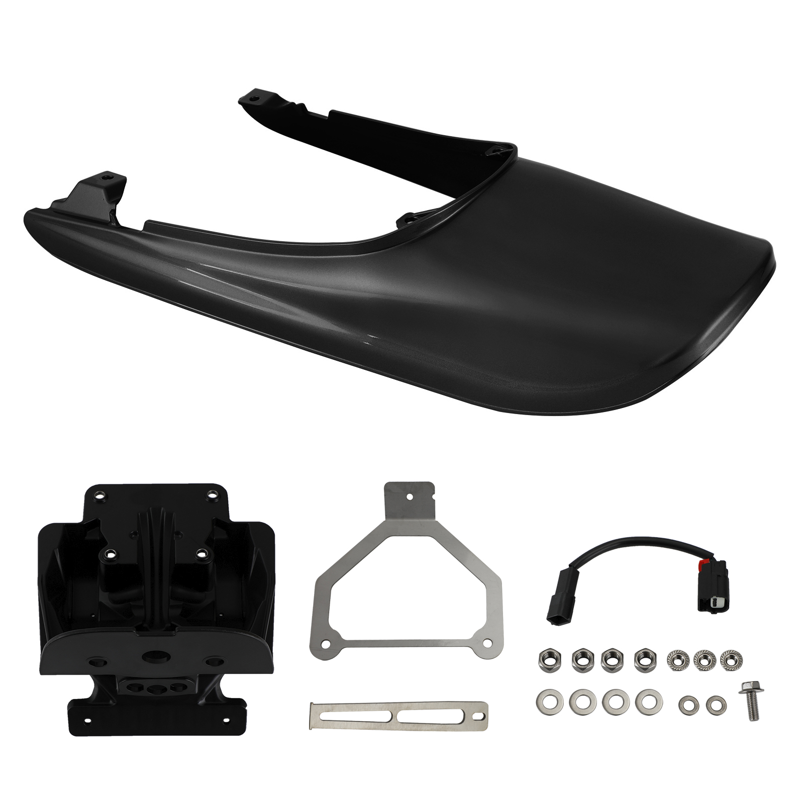 Tail Cowl Fairing+License Plate Bracket fit for Kawasaki Z900RS 2018-2022 MBLK Generic