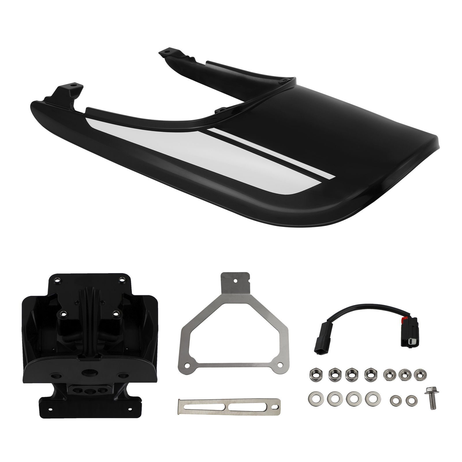 Tail Cowl Fairing+License Plate Bracket fit for Kawasaki Z900RS 2018-2022 TBLK Generic