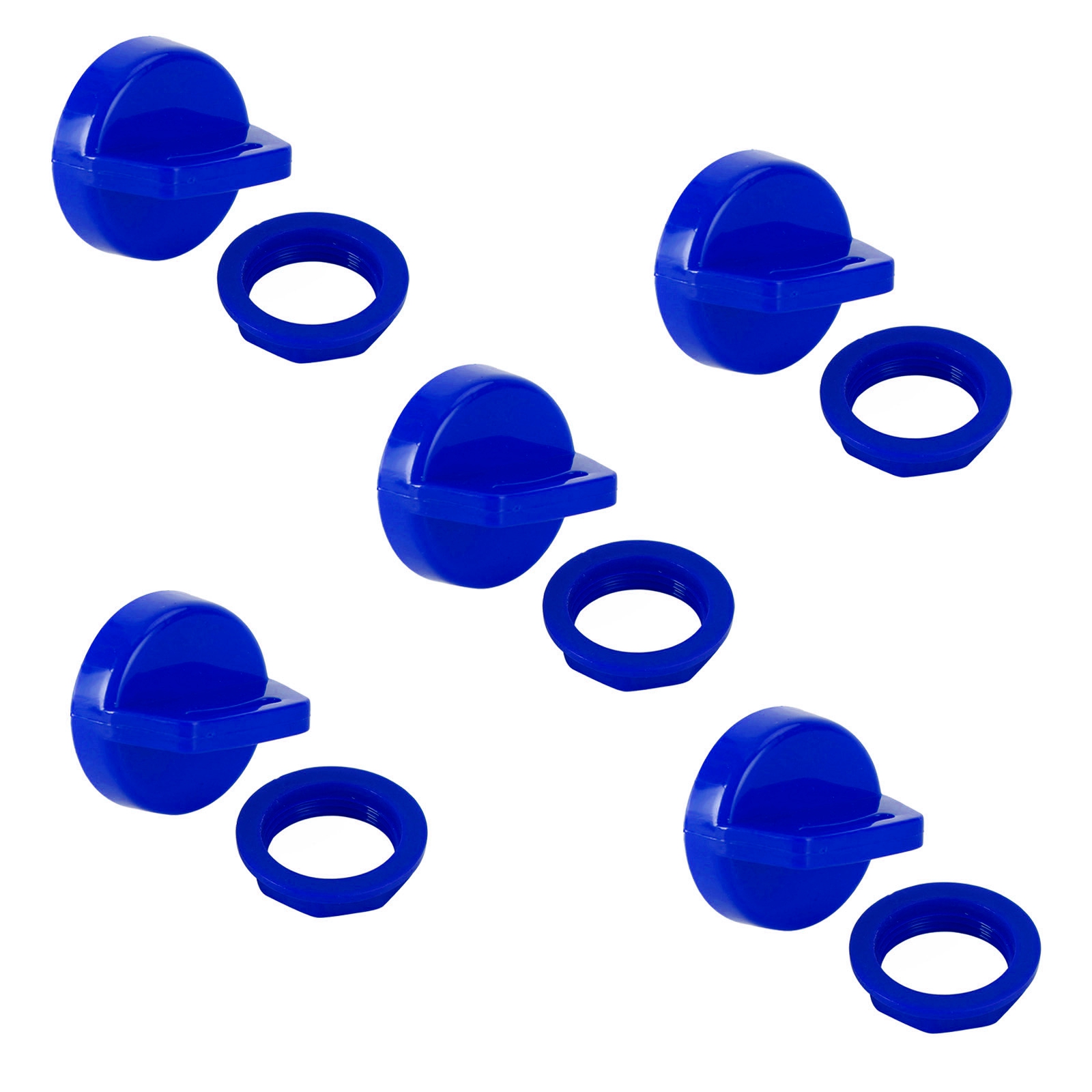 5 Pack Blue Ignition Key Cover w/Nut For Polaris RZR XP 570 800 900 1000 5433534 Generic