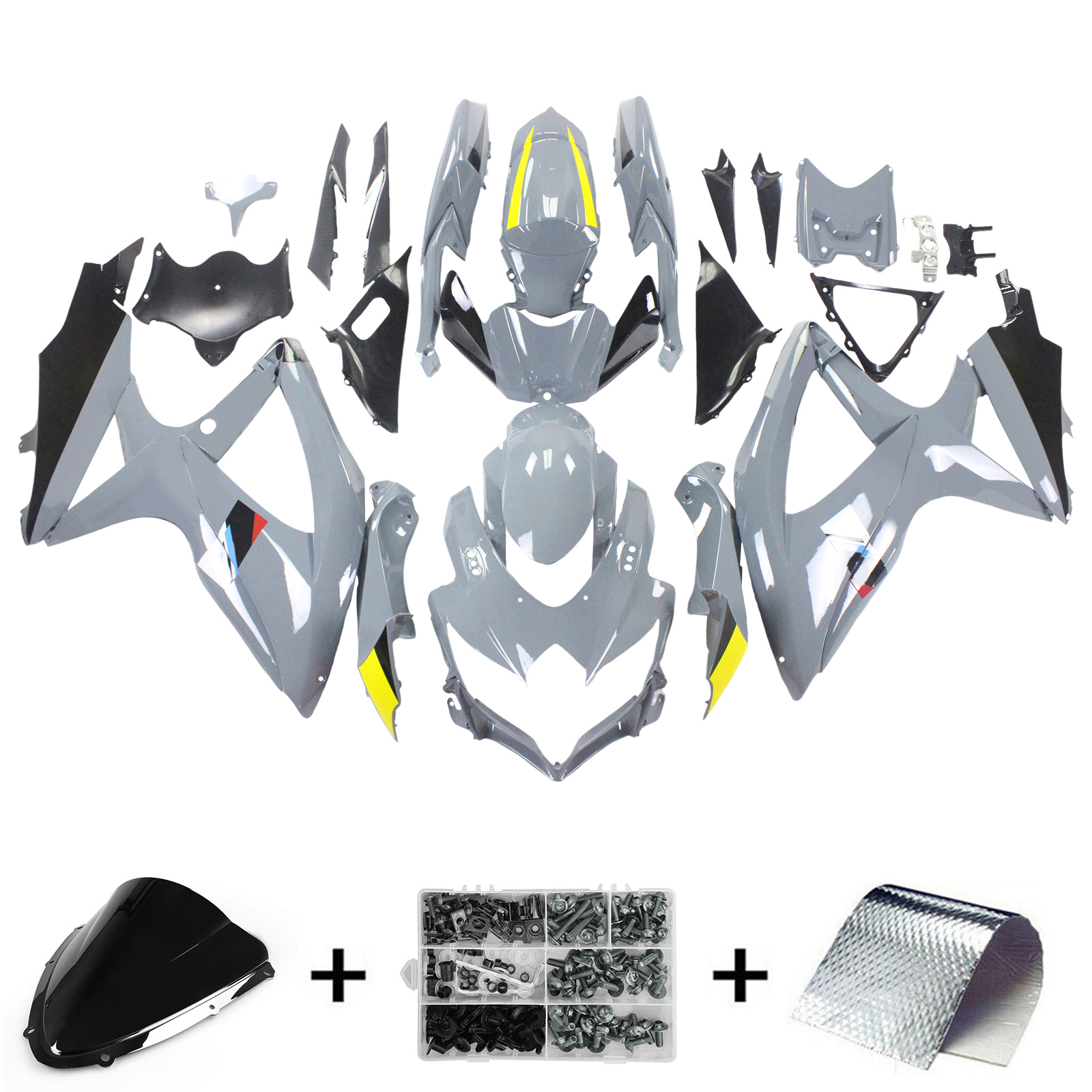 2008-2010 Suzuki GSXR 600/750 K8 Amotopart Injection Fairing Kit Bodywork Plastic ABS #102