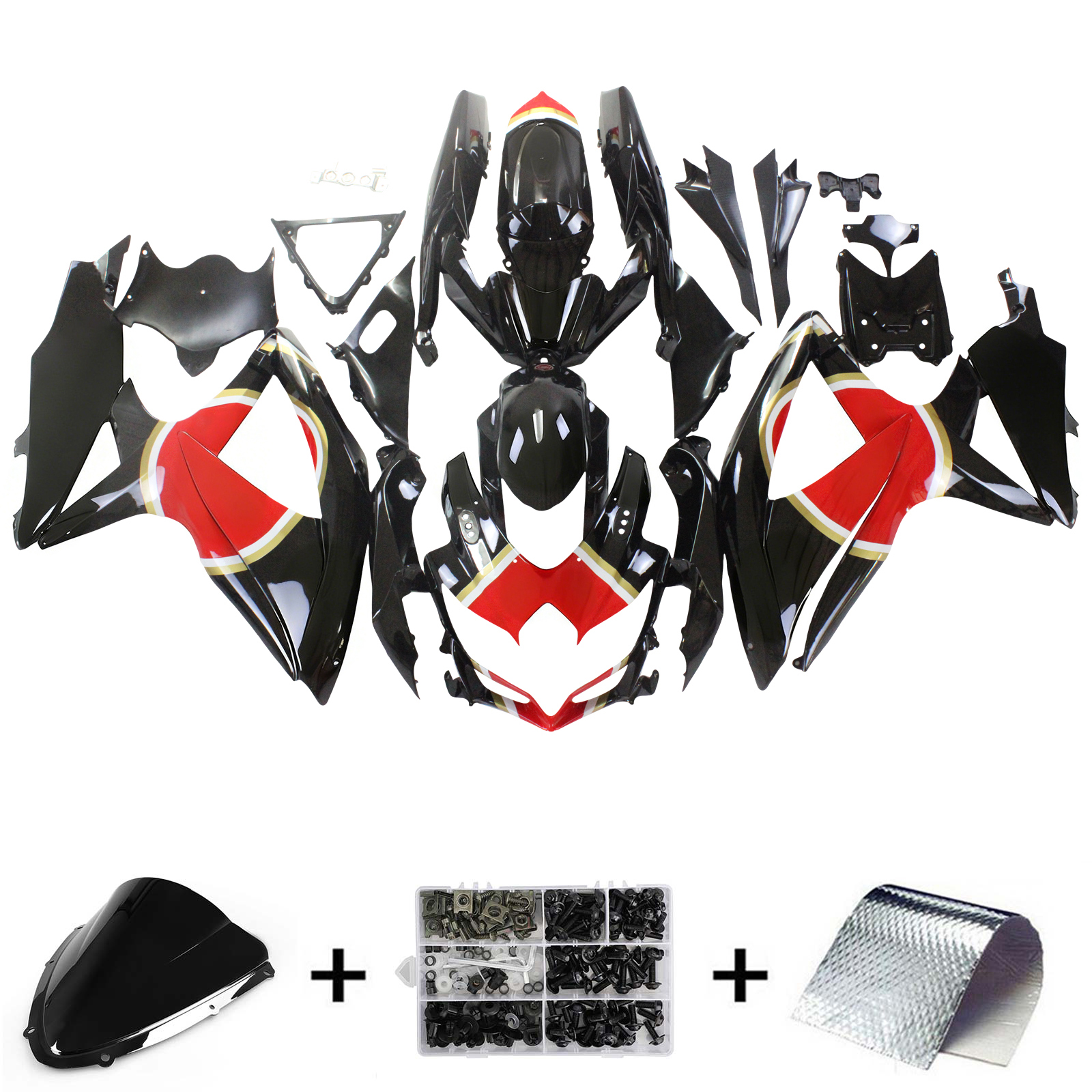 2008-2010 Suzuki GSXR 600/750 K8 Amotopart Injection Fairing Kit Bodywork Plastic ABS #137