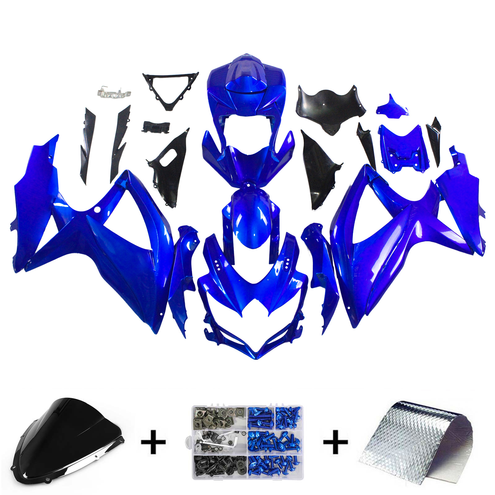 2008-2010 Suzuki GSXR 600/750 K8 Amotopart Injection Fairing Kit Bodywork Plastic ABS #147