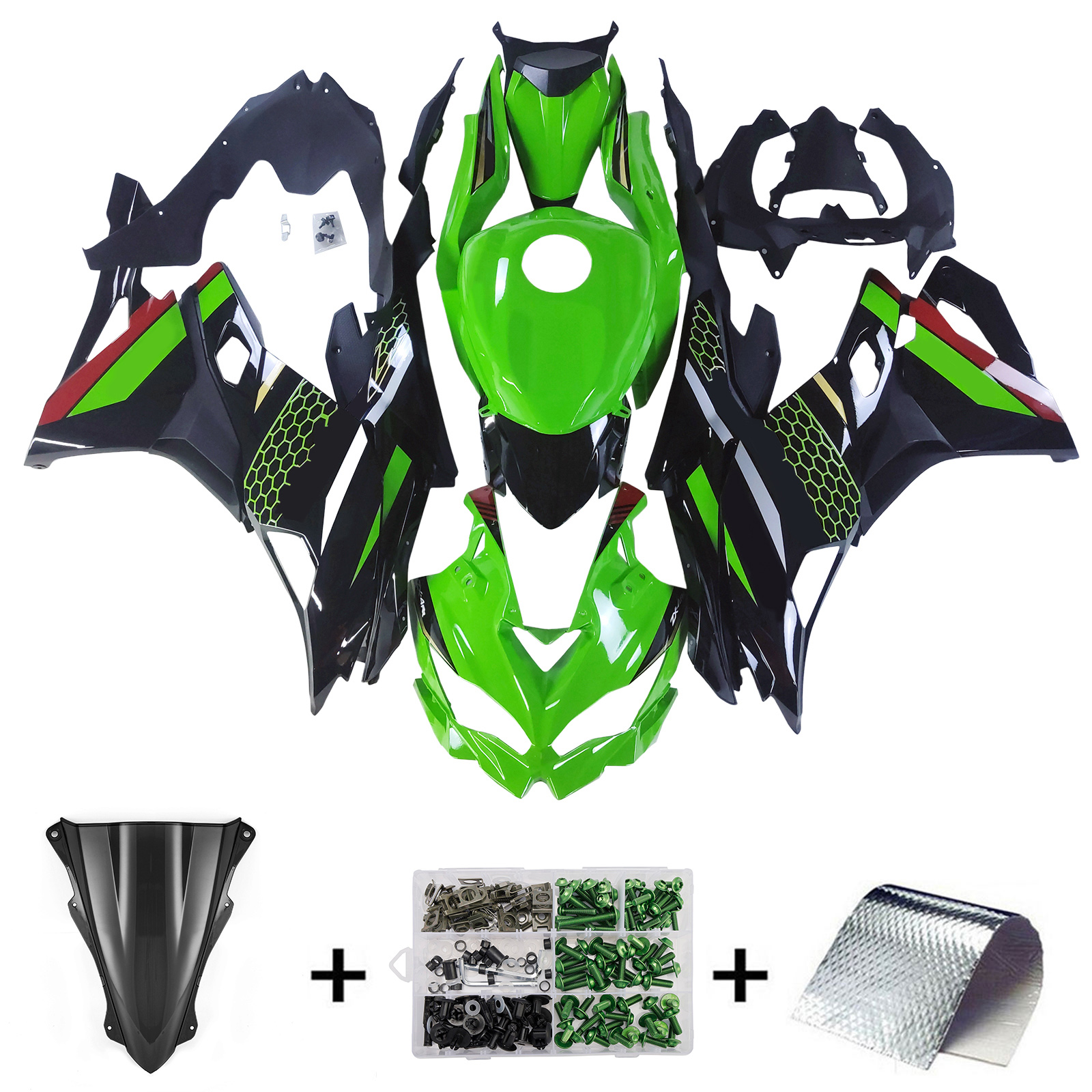 2020-2025 Kawasaki Ninja ZX-25R Amotopart Injection Fairing Kit Bodywork ABS #106