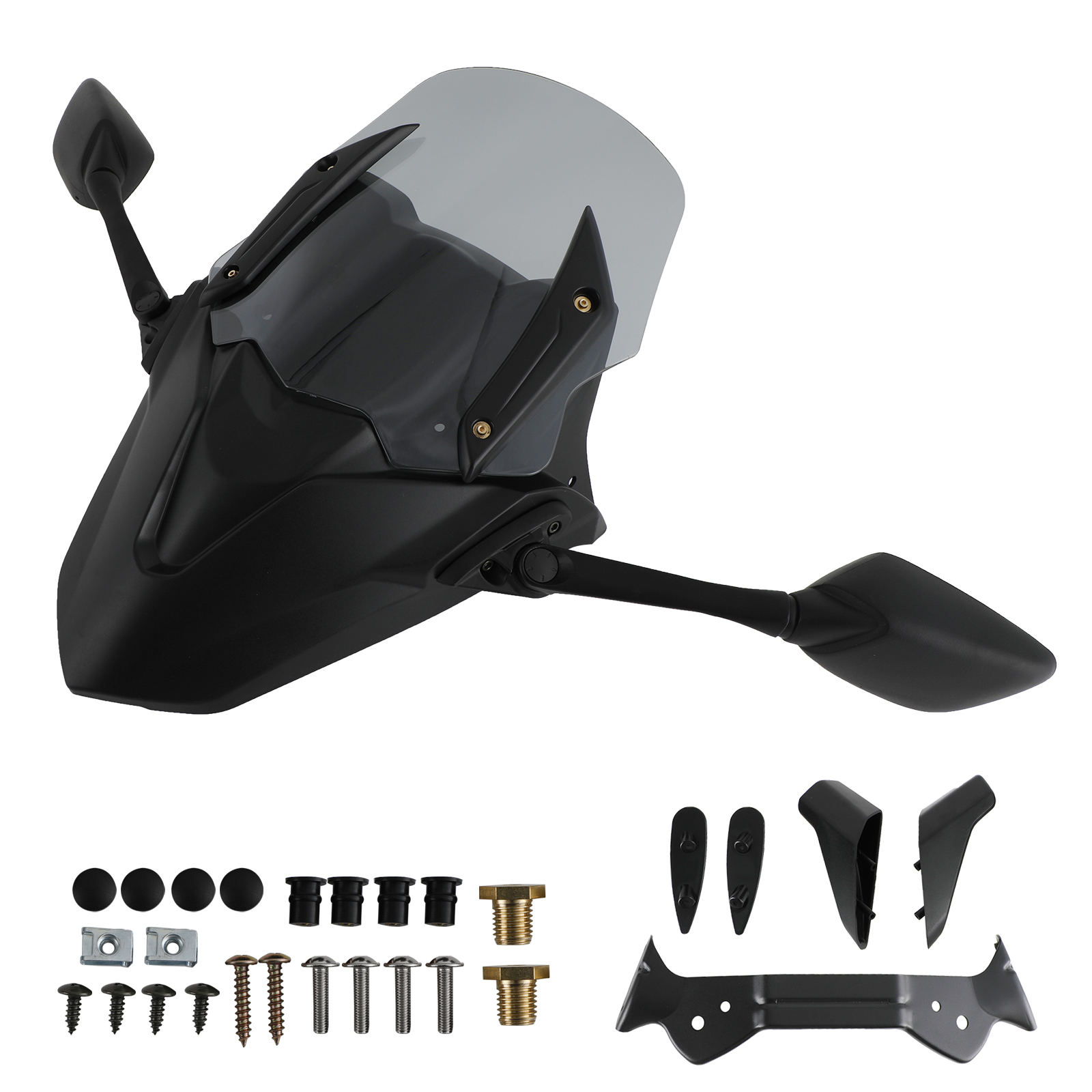 ABS Motorcycle Windshield WindScreen fit for Yamaha NMAX155 N-MAX 155 Gray 2021-2023