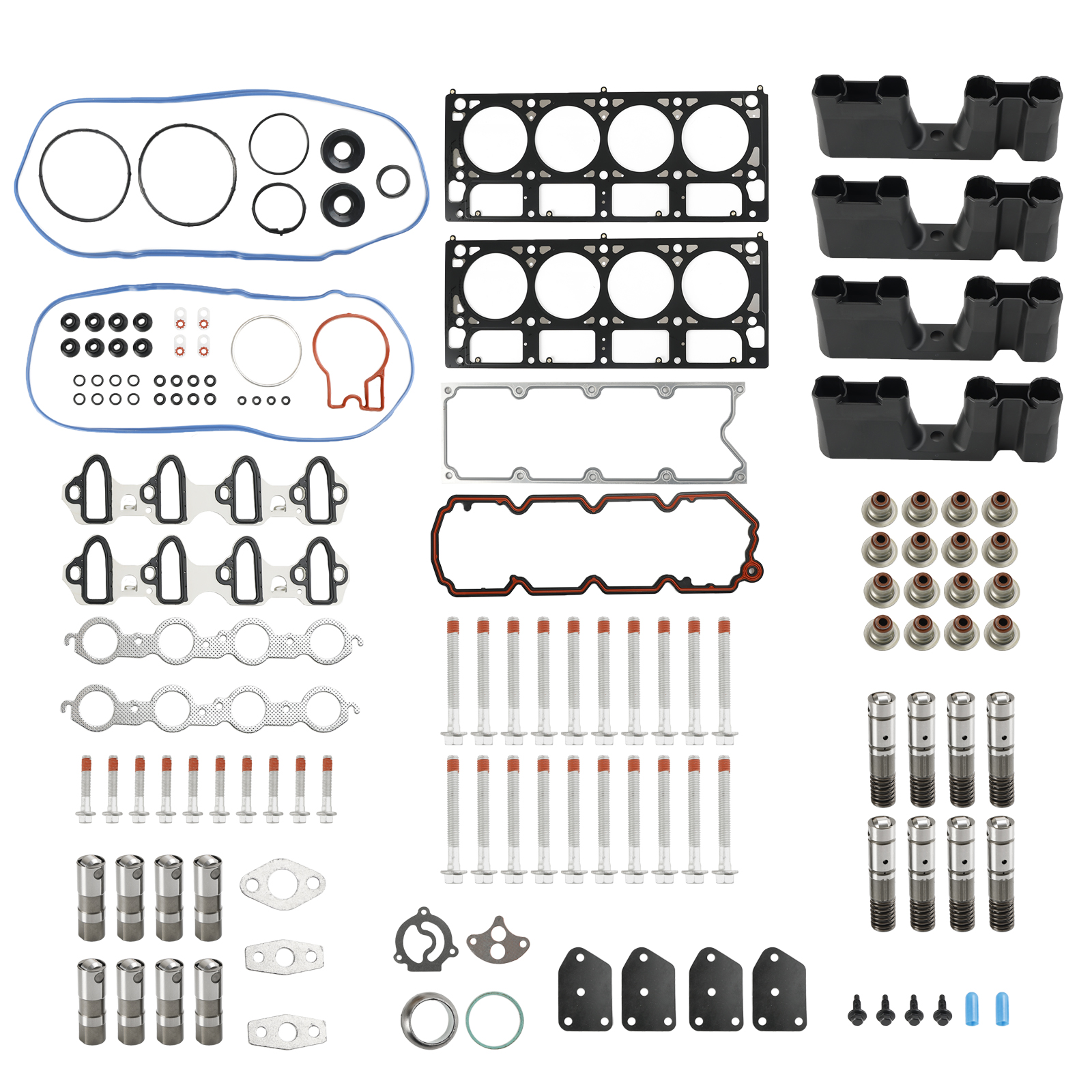 2007-2013 Chevrolet Suburban 1500 5.3L 5328CC 325CID V8 OHV 16 Valve AFM Lifter Replacement Kit Head Gasket Set Head Bolts Lifters Guides Generic