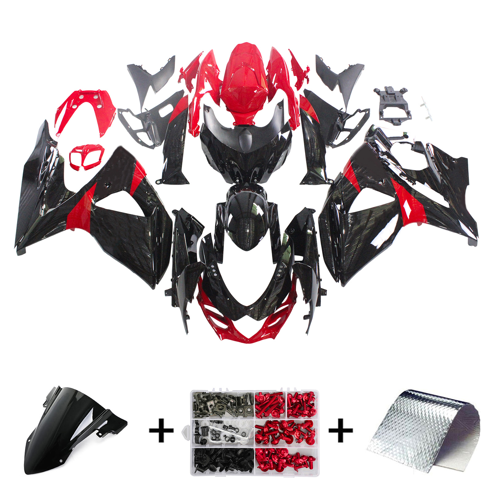 2009-2016 Suzuki GSXR1000 K9 Amotopart Injection Fairing Kit Bodywork Plastic ABS #115