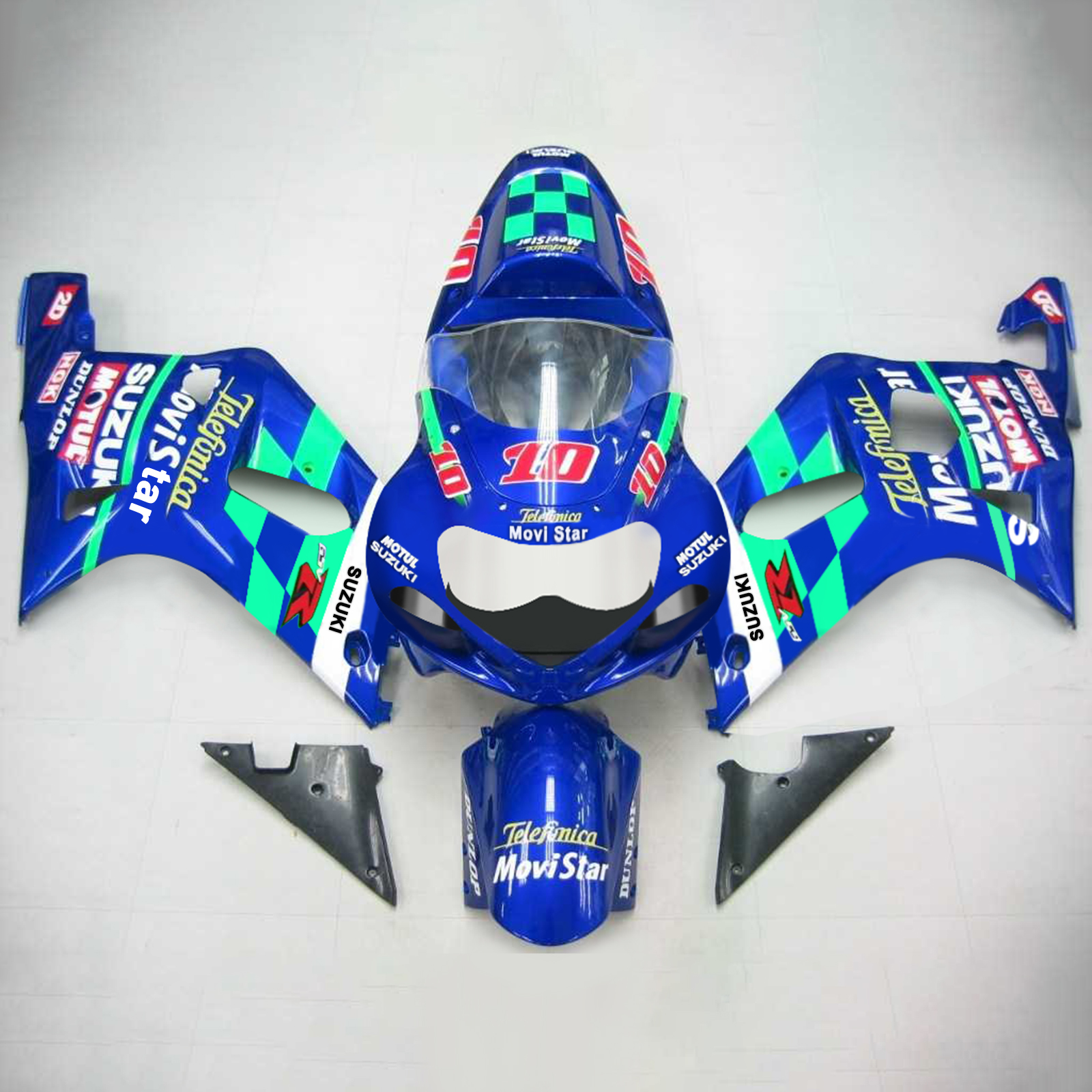 2001-2003 Suzuki GSXR750 K1 Amotopart Injection Fairing Kit Bodywork Plastic ABS #116