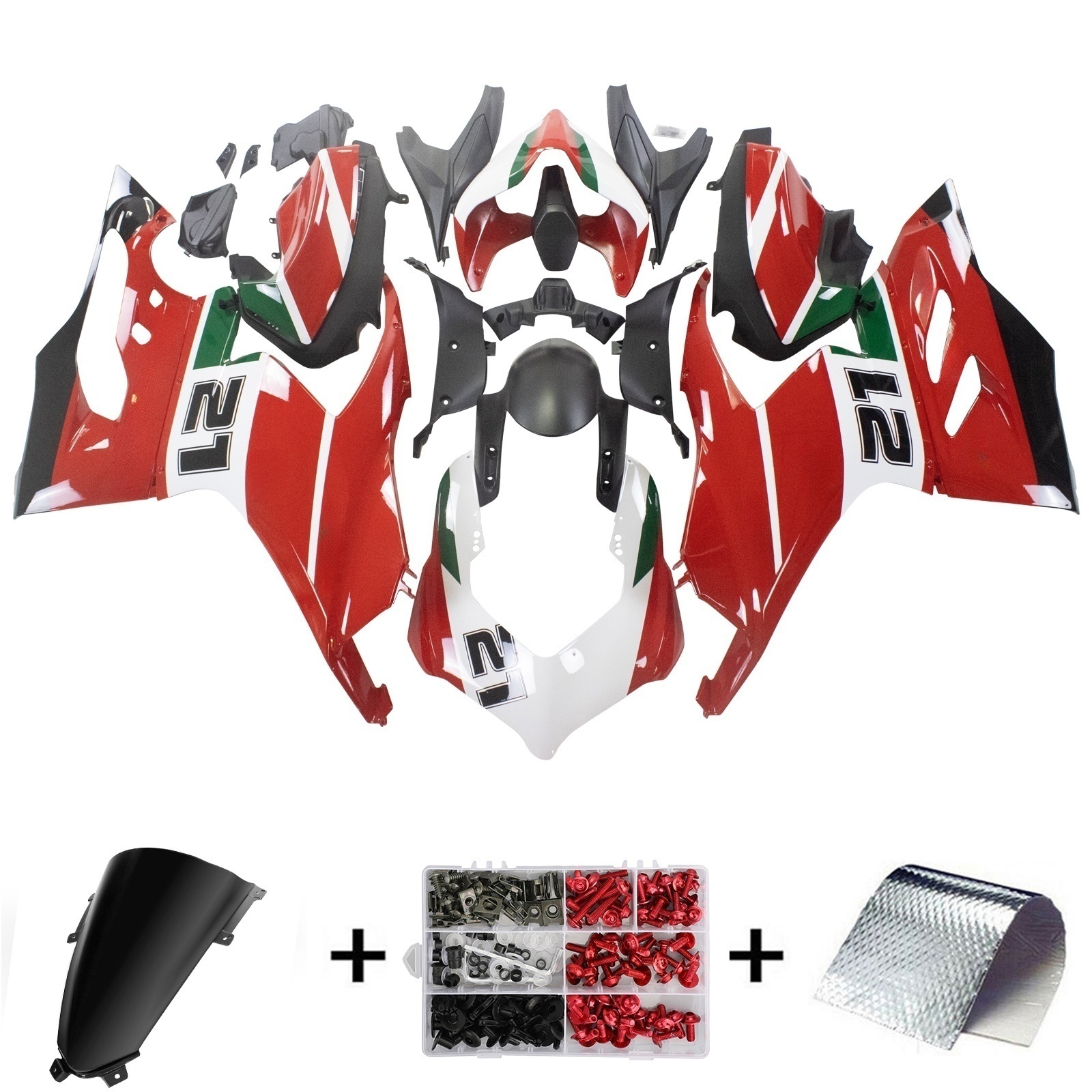 2020-2022 Ducati Panigale V2 Injection Fairing Kit Bodywork #101 Amotopart