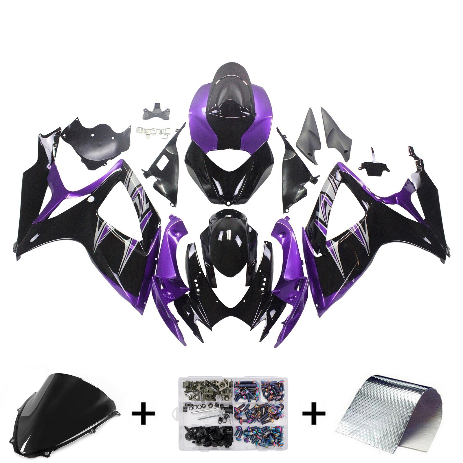 2006-2007 Suzuki GSXR 600/750 K6 Amotopart Injection Fairing Kit Bodywork Plastic ABS #114