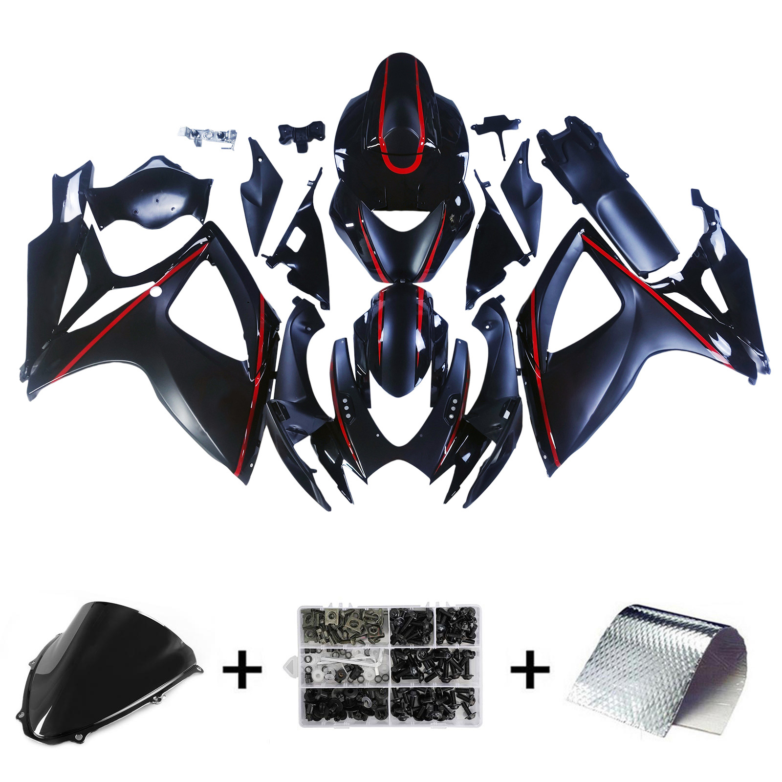 2006-2007 Suzuki GSXR 600/750 K6 Amotopart Injection Fairing Kit Bodywork Plastic ABS #136