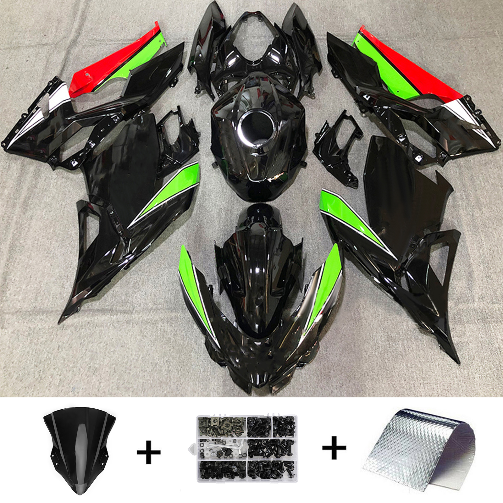 2018-2023 Kawasaki EX400/Ninja400 Amotopart Injection Fairing Kit Bodywork Plastic ABS #109
