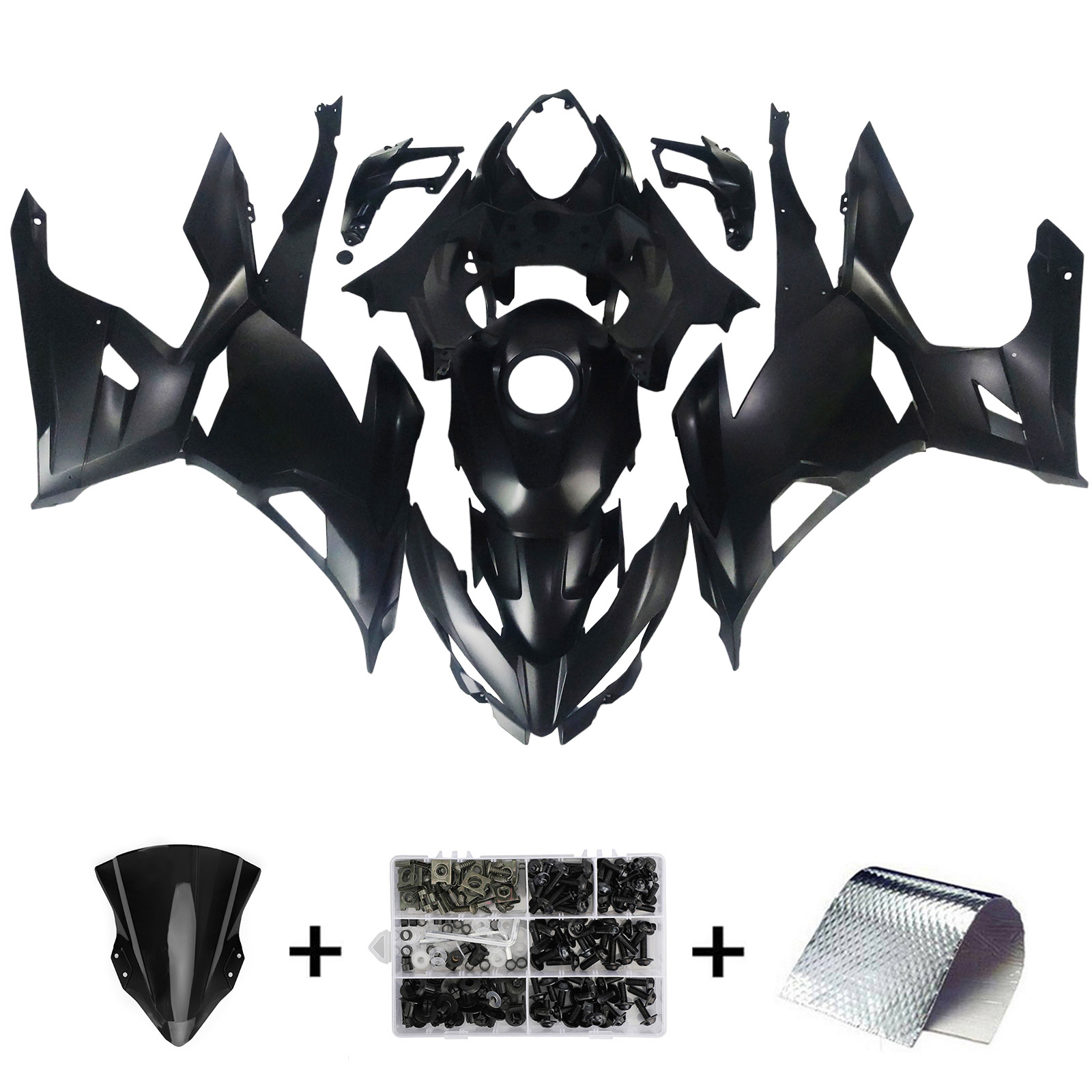 2018-2023 Kawasaki EX400/Ninja400 Amotopart Injection Fairing Kit Bodywork Plastic ABS #114