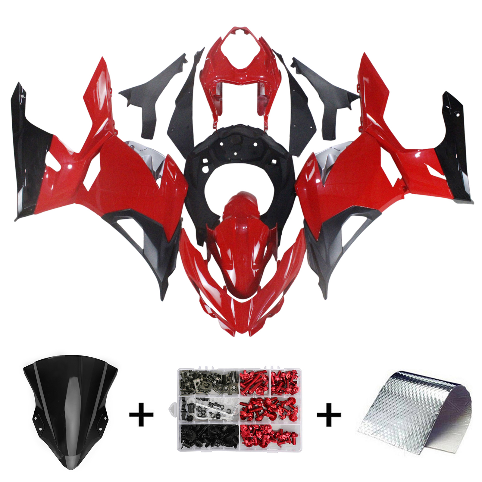 2018-2023 Kawasaki EX400/Ninja400 Amotopart Injection Fairing Kit Bodywork Plastic ABS #118