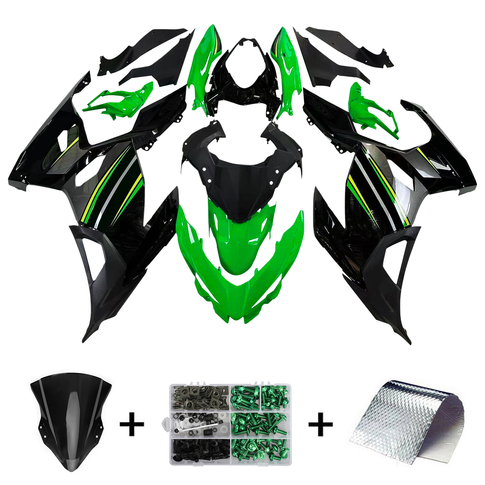 2018-2023 Kawasaki EX400/Ninja400 Amotopart Injection Fairing Kit Bodywork Plastic ABS #119