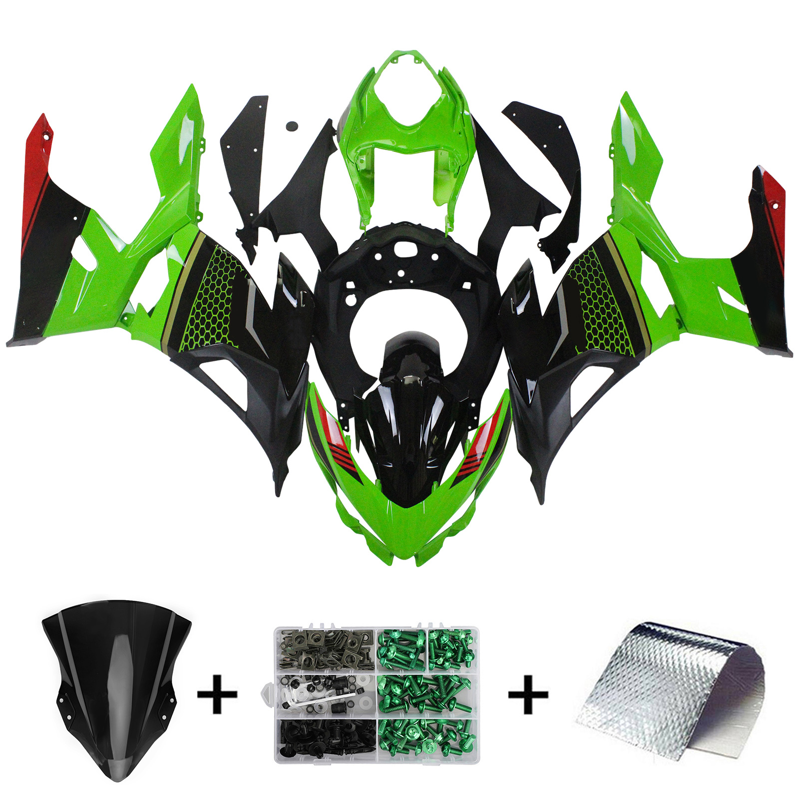 2018-2023 Kawasaki EX400/Ninja400 Amotopart Injection Fairing Kit Bodywork Plastic ABS #120