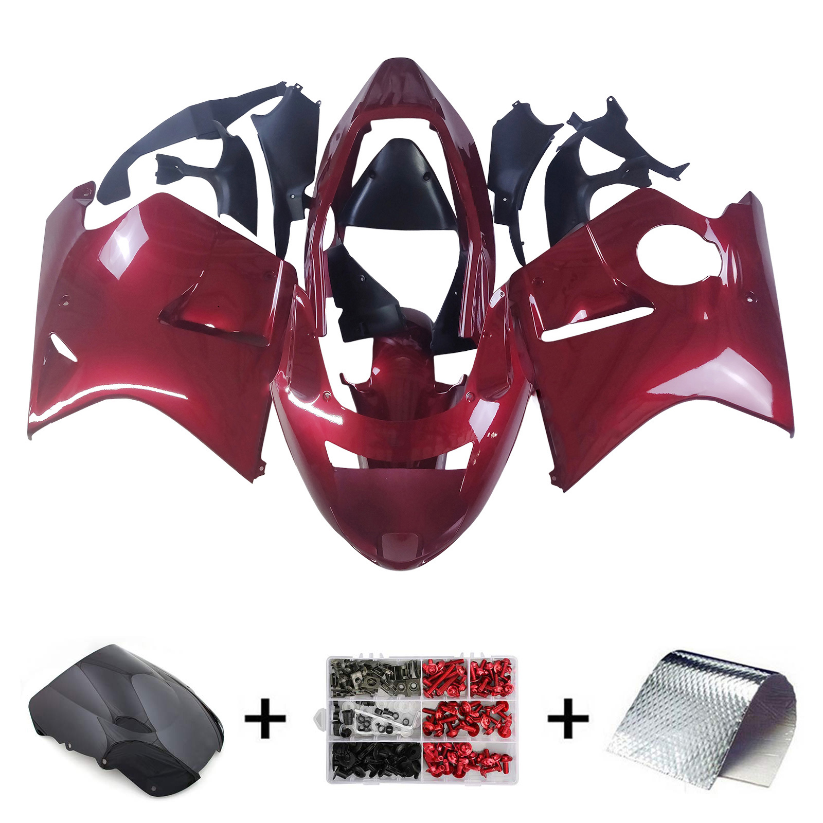 1996-2007 Honda CBR1100XX SuperBlackBird Amotopart Injection Fairing Kit Bodywork ABS #105