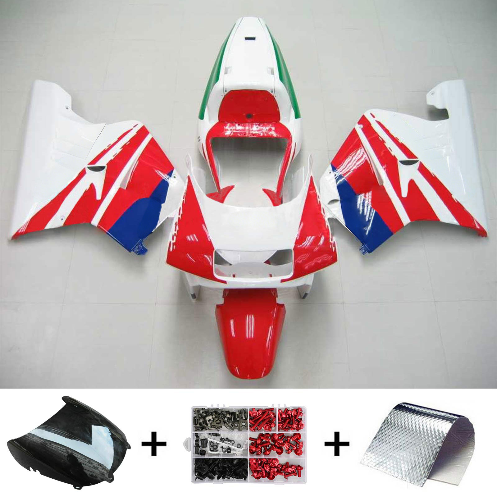 1990-1993 Honda NSR250 PGM-3 Amotopart Injection Fairing Kit Bodywork Plastic ABS #107