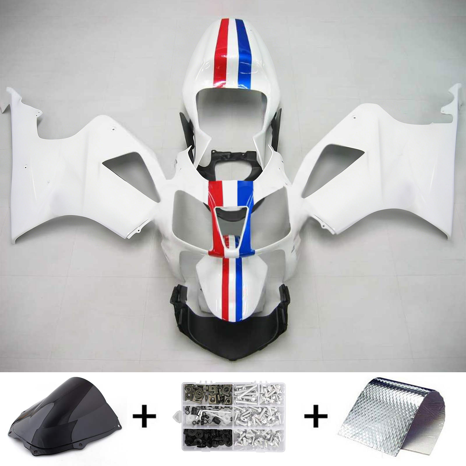 2000-2006 Honda VTR1000 RC51 Amotopart Injection Fairing Kit Bodywork Plastic ABS #103