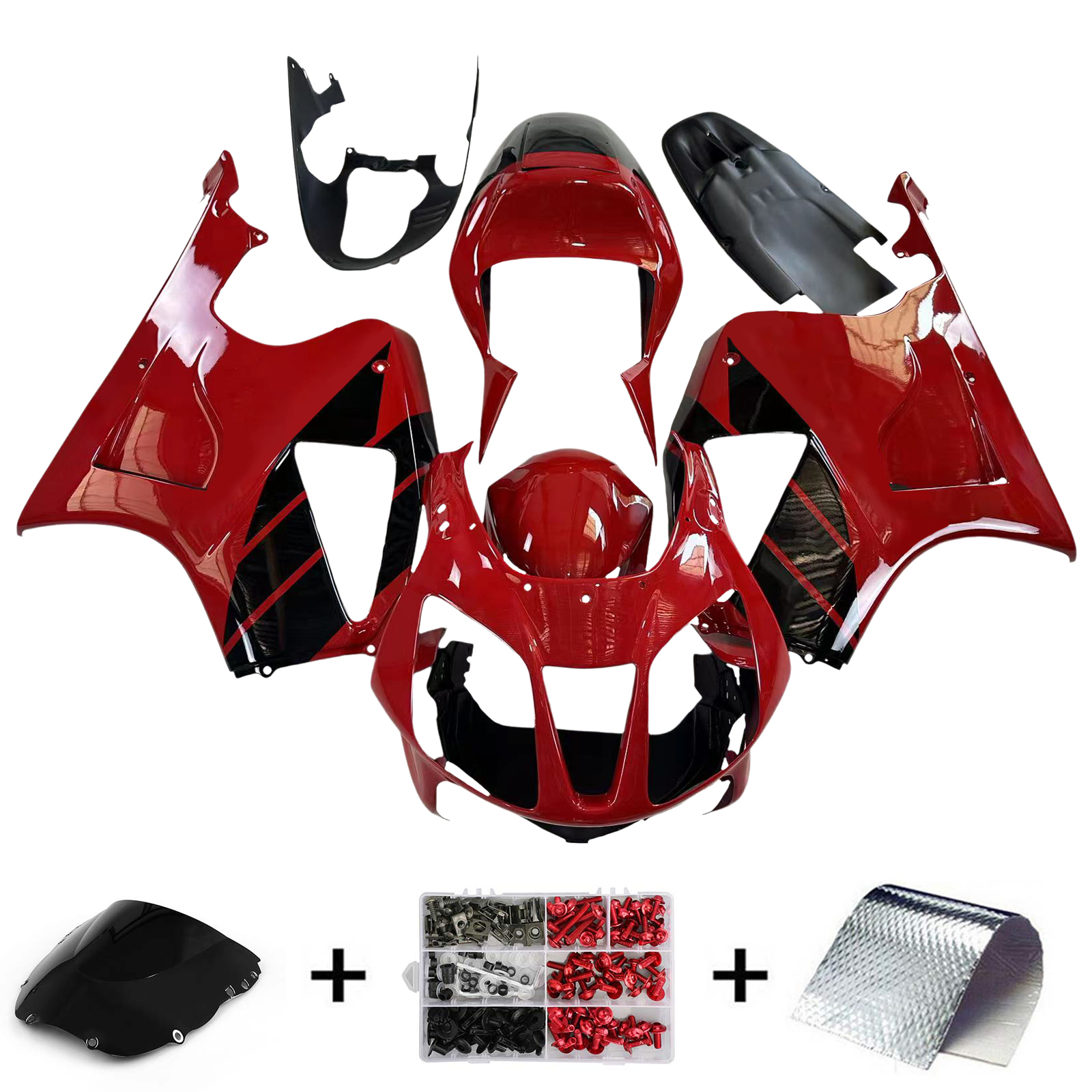 2000-2006 Honda VTR1000 RC51 Amotopart Injection Fairing Kit Bodywork Plastic ABS #106
