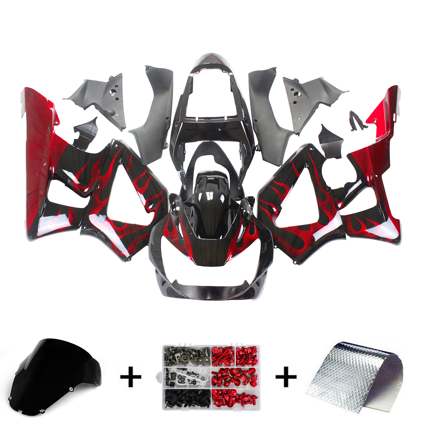 2000-2001 Honda CBR929RR Amotopart Injection Fairing Kit Bodywork Plastic ABS #108